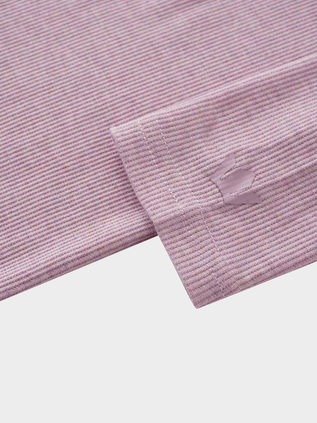 Ribbed Collar T-Shirt-Lavender