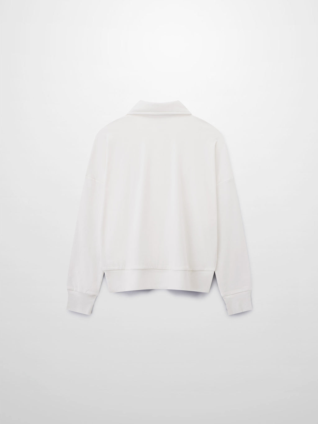 Collared Bomber Tee-White