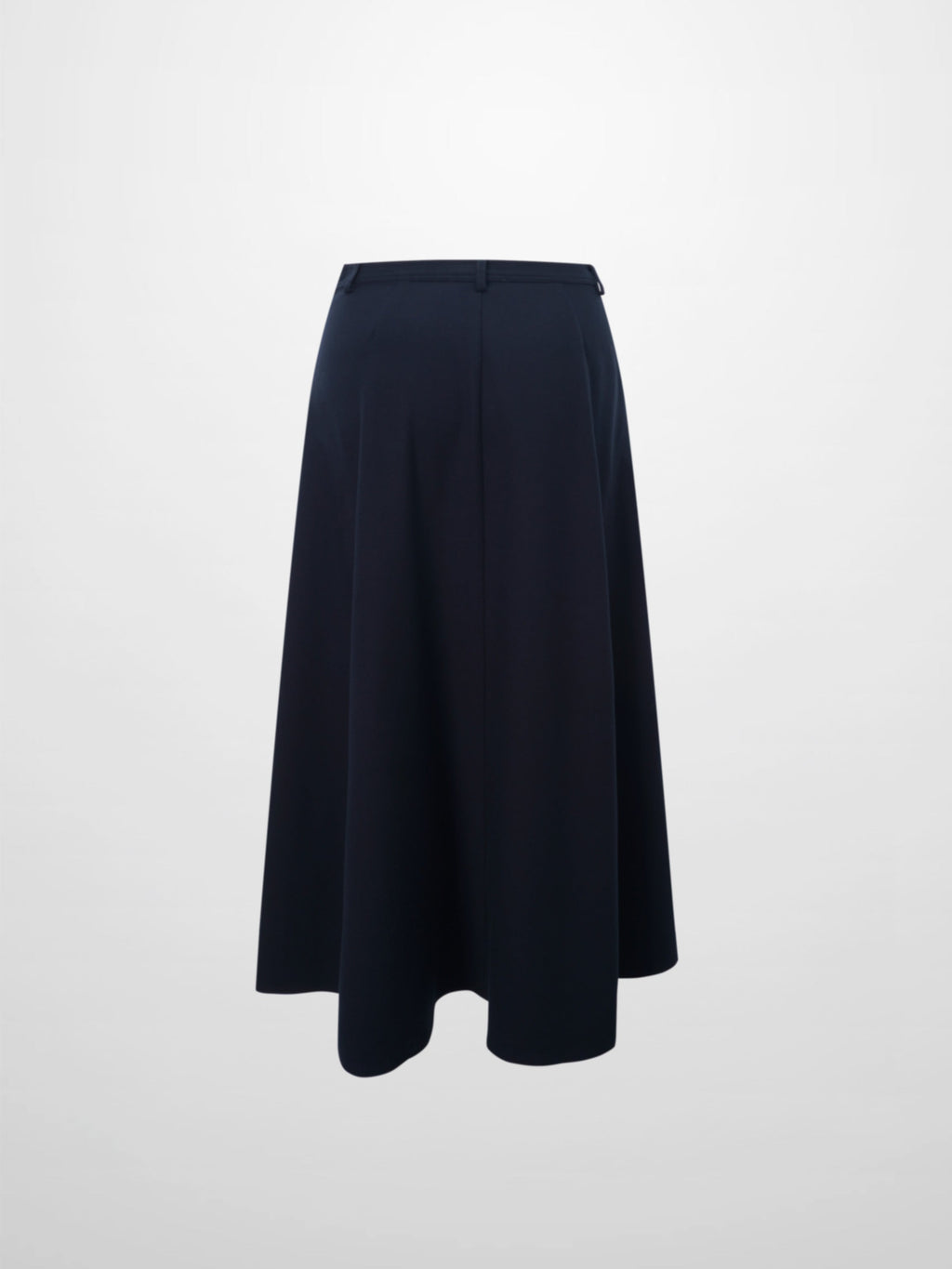 Wool Blend Yoke Skirt 26"-Navy