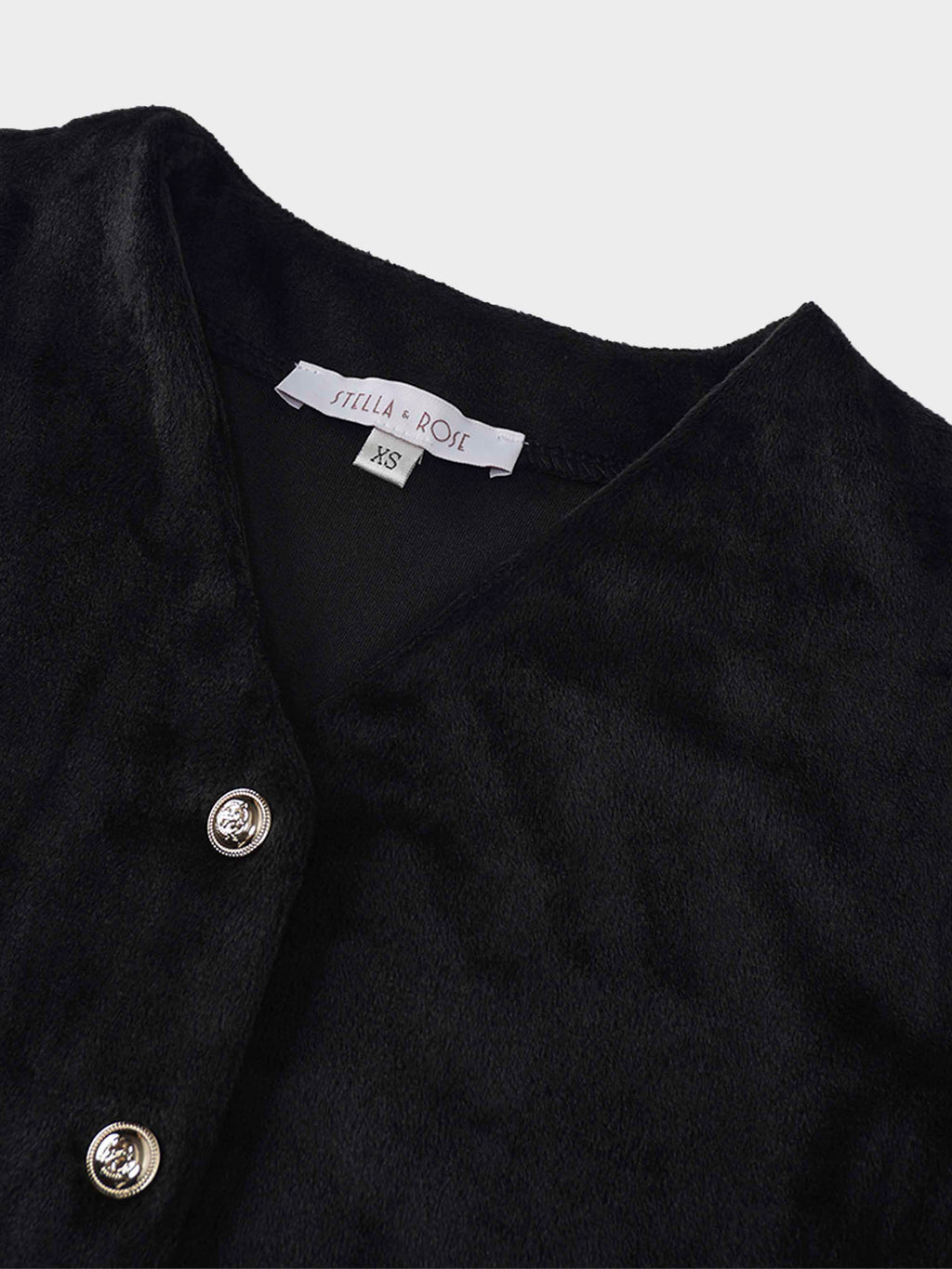 Velour Button Down Maxi Dress-Black