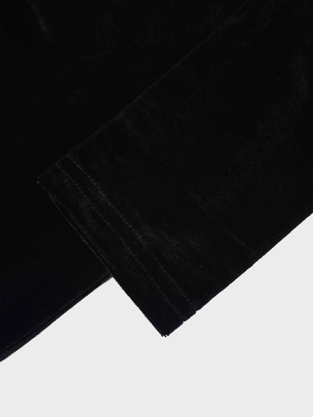 Velour Button Down Crew Cardigan-Black