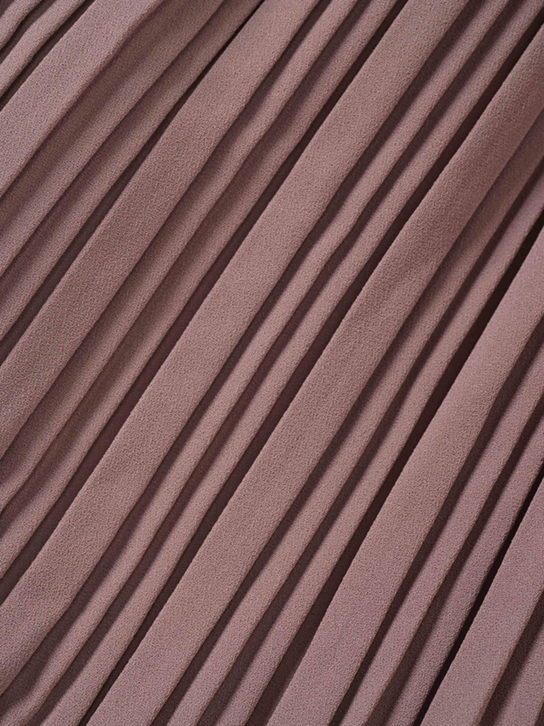 Pleated Layer Skirt 37"-Mocha Mousse