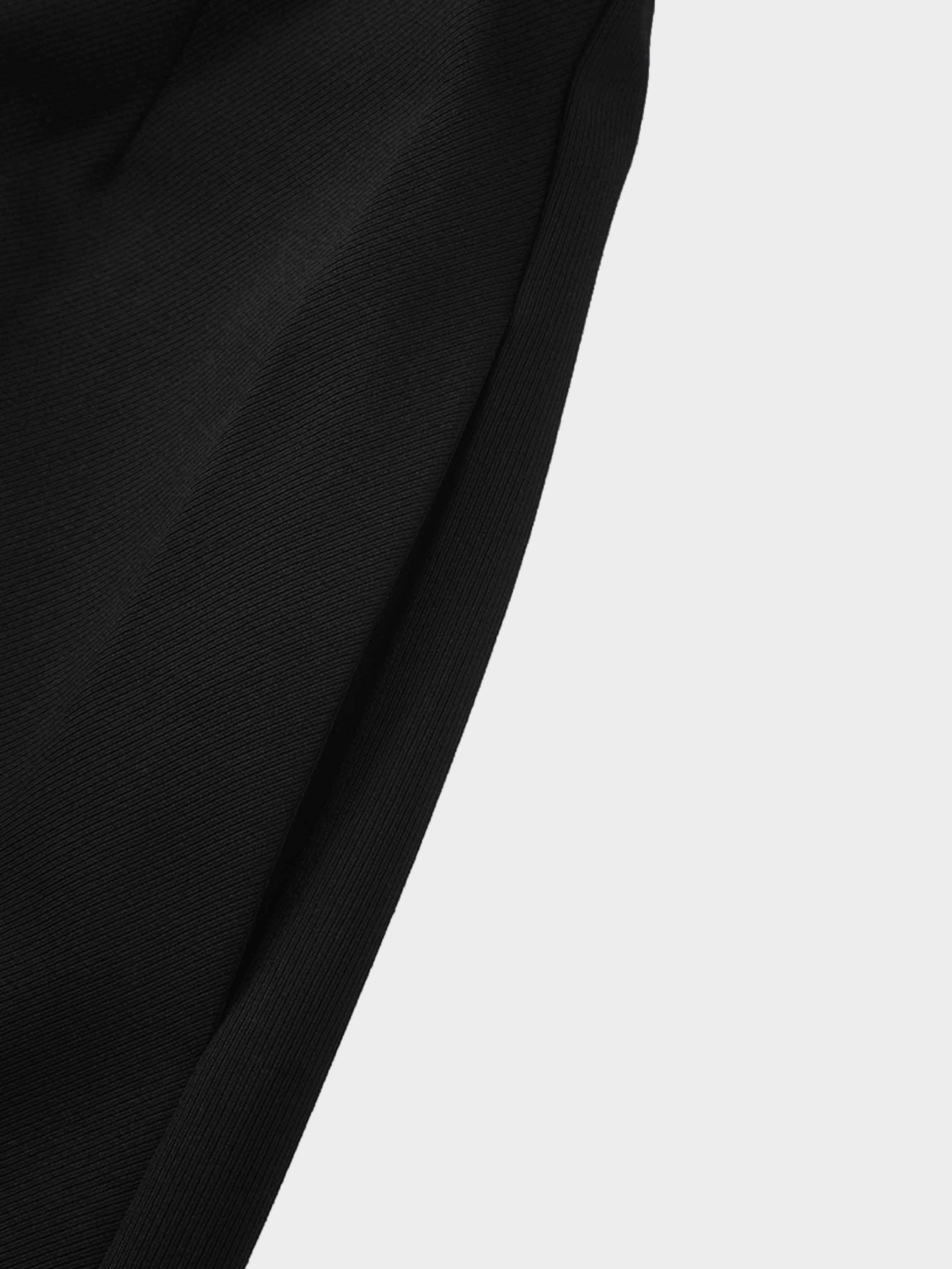 Top Pleat Wool Blend Midi Skirt-Black