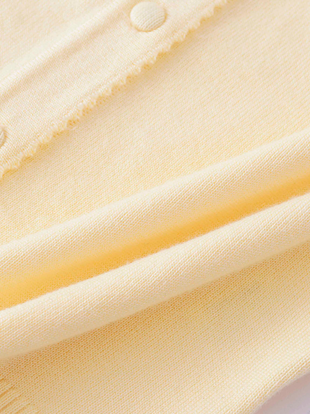 Trim Detail Crew Crop Cardigan-Yellow