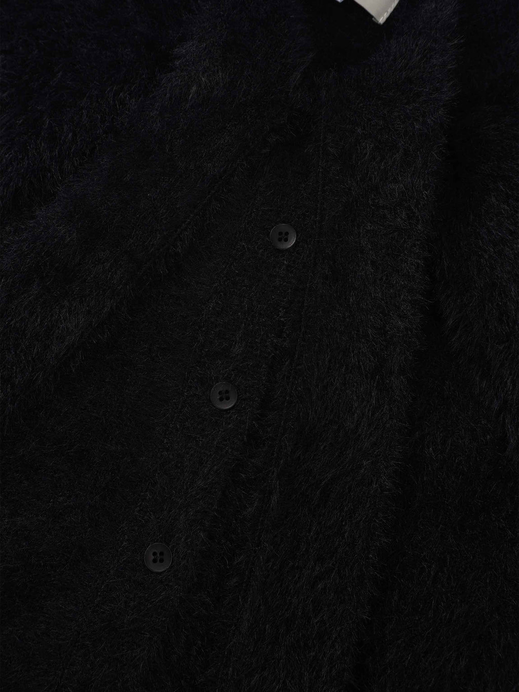 Mohair Shawl Collar Cardigan-Black