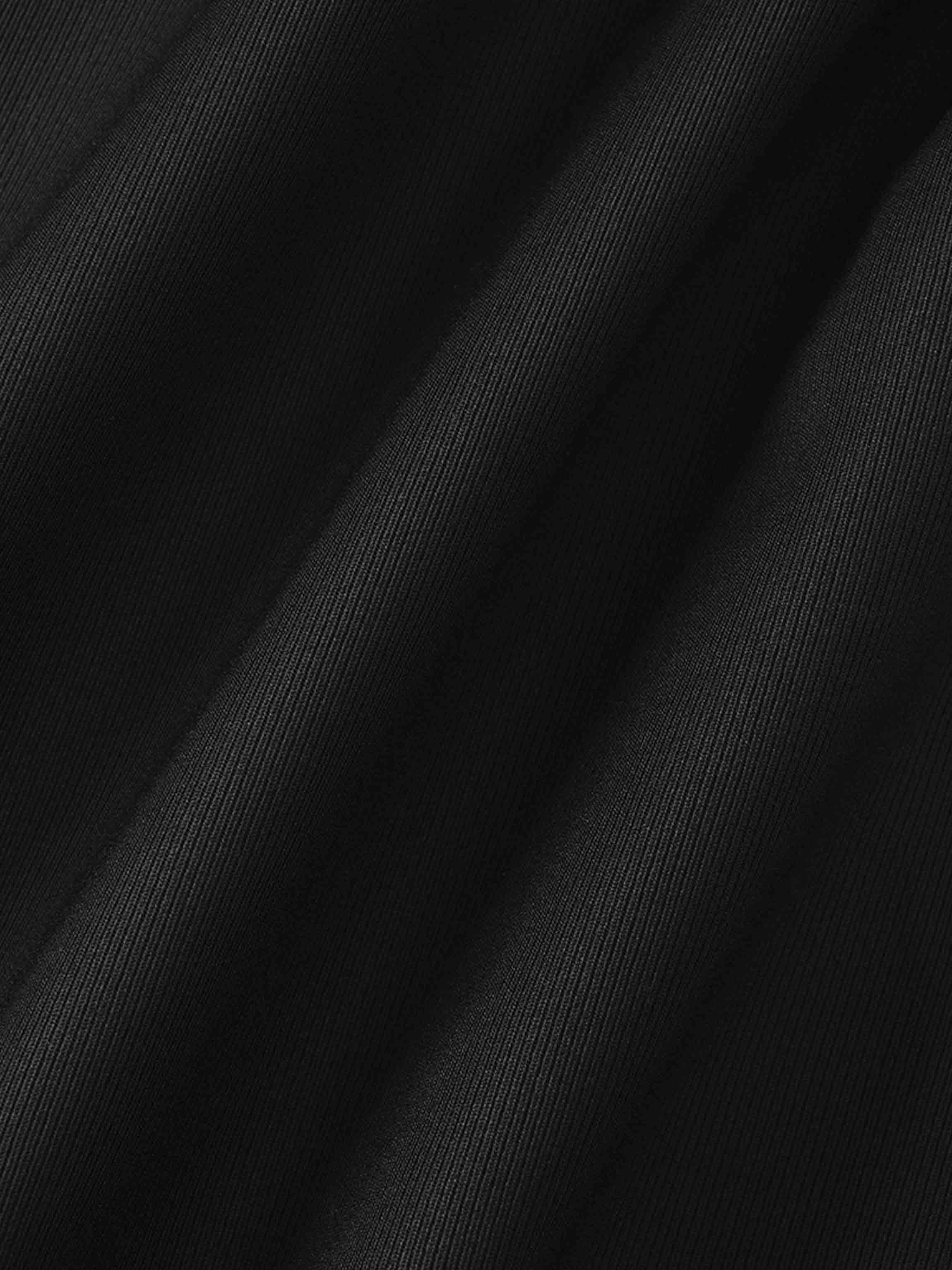 Top Pleat Wool Blend Midi Skirt-Black