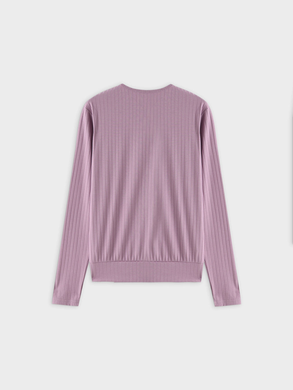 Ribbed High V Bomber-Lavender