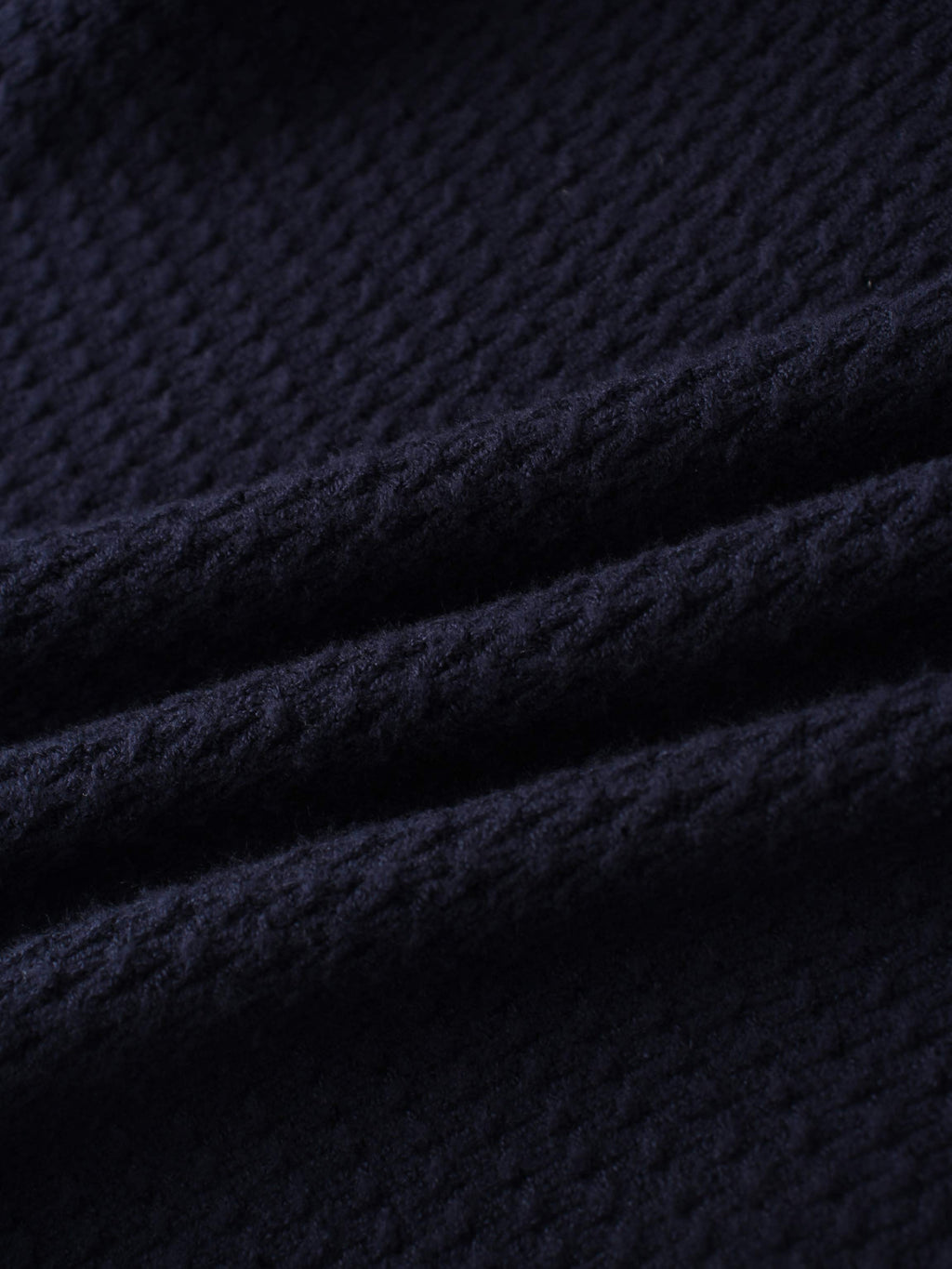 Textured Crew Cardigan-Navy