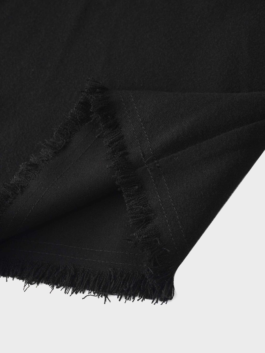 Fringe Circle Skirt-Black