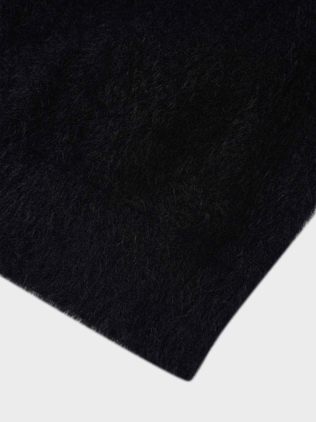 Mohair Shawl Collar Cardigan-Black