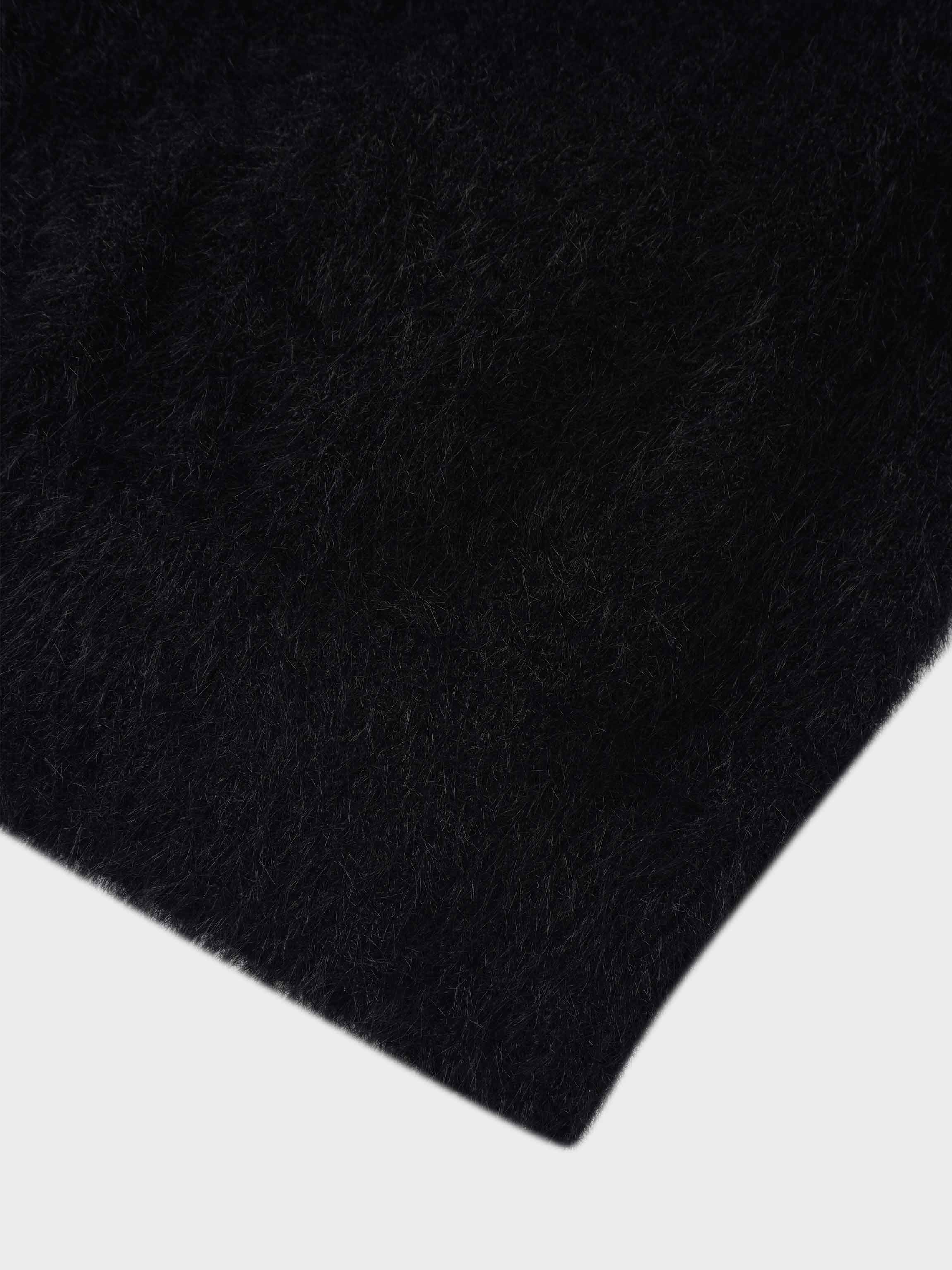 Mohair Shawl Collar Cardigan-Black