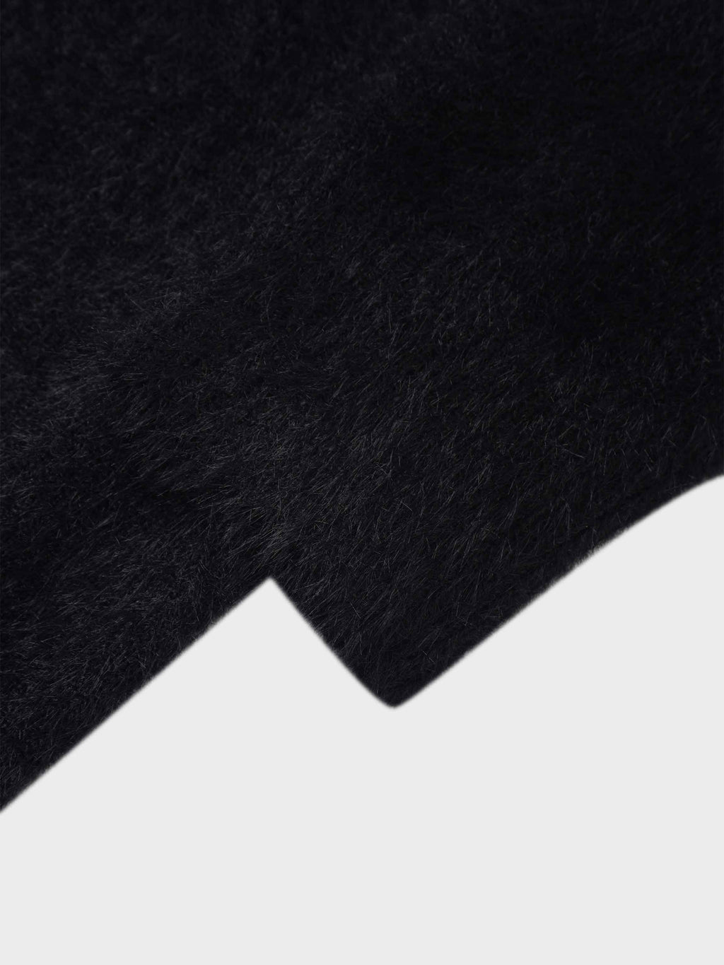 Mohair Shawl Collar Cardigan-Black