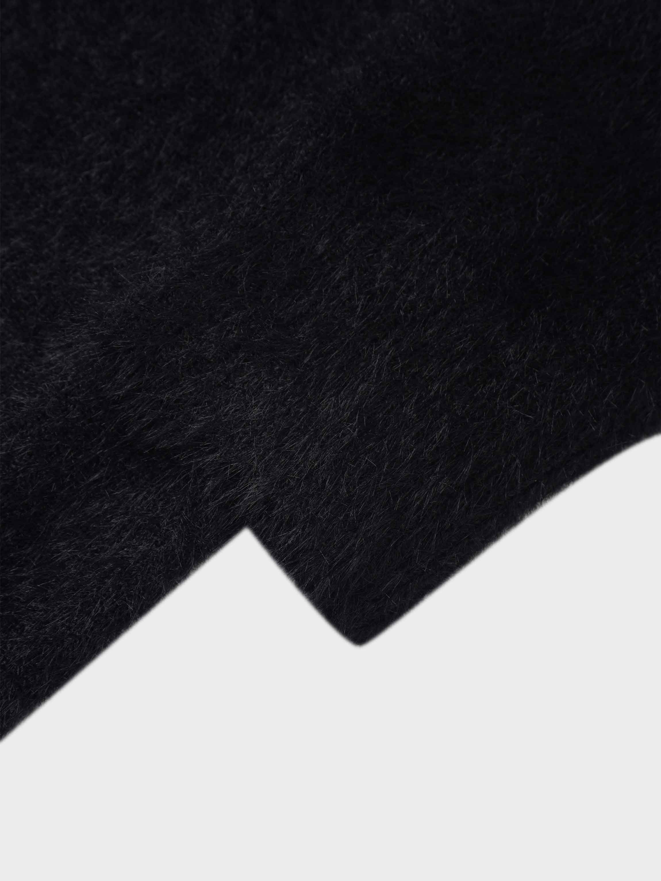 Mohair Shawl Collar Cardigan-Black