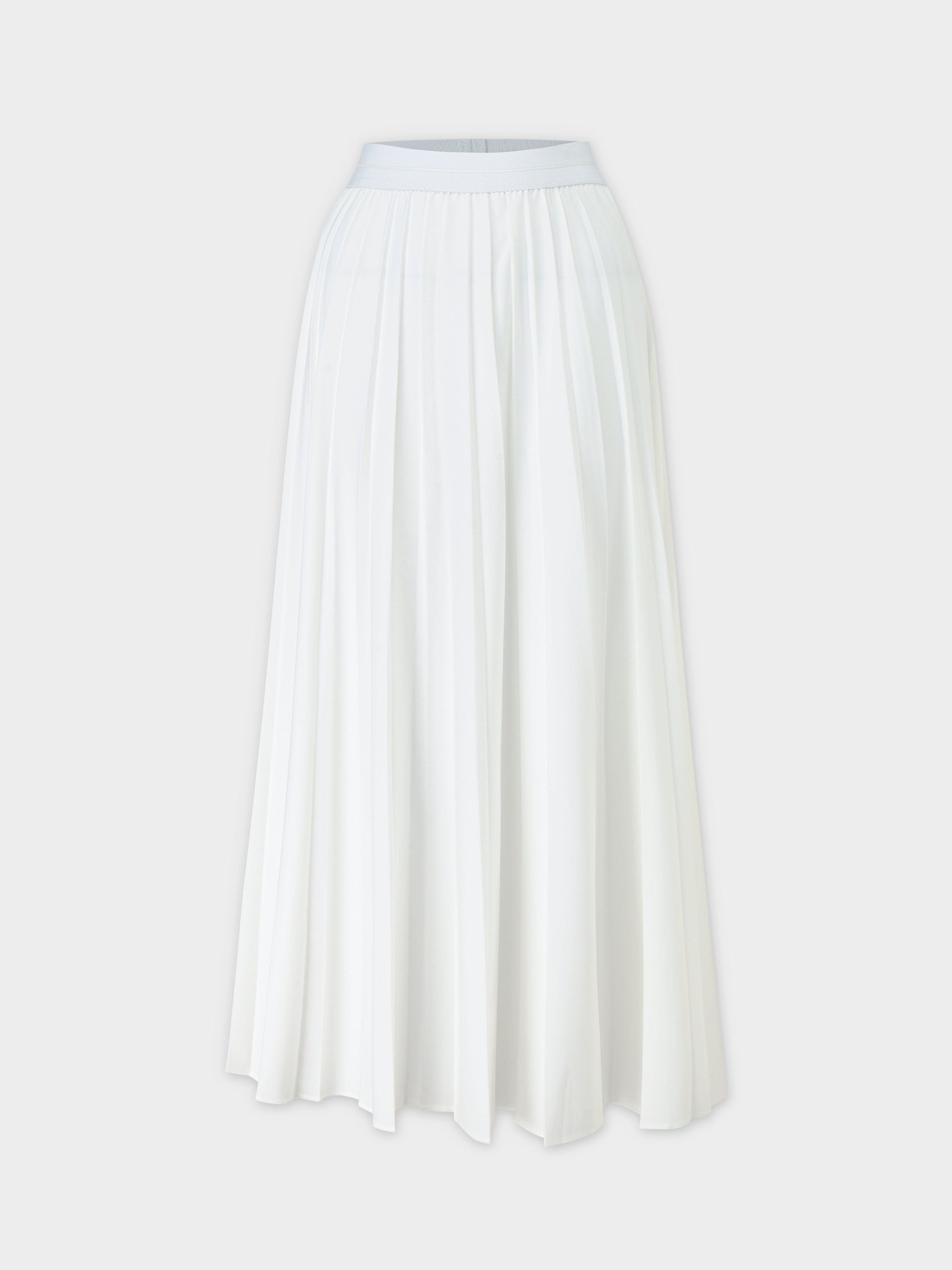 PLEATED SKIRT 37"-PURE WHITE