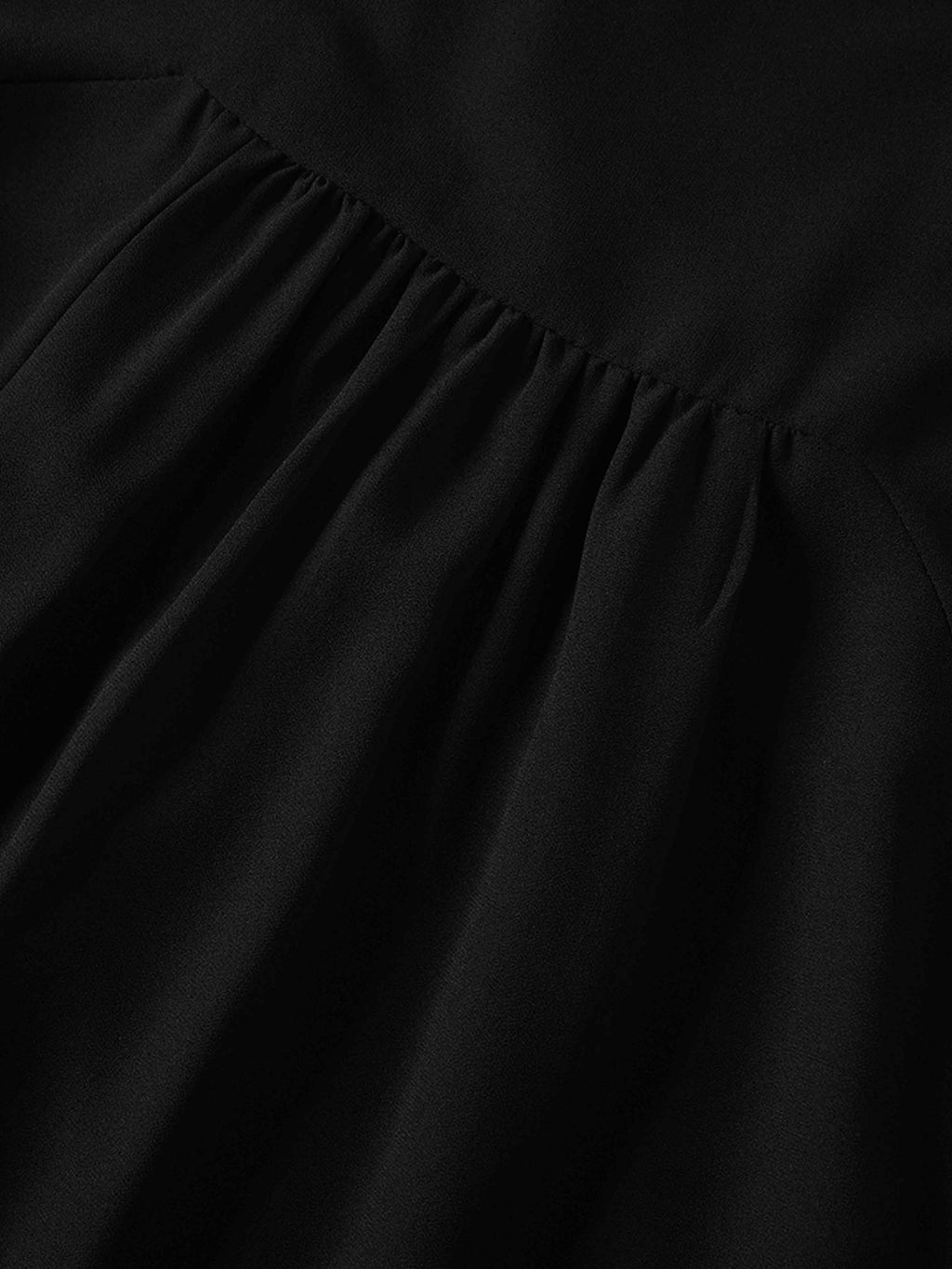 Asymmetrical Hem Dress-Black