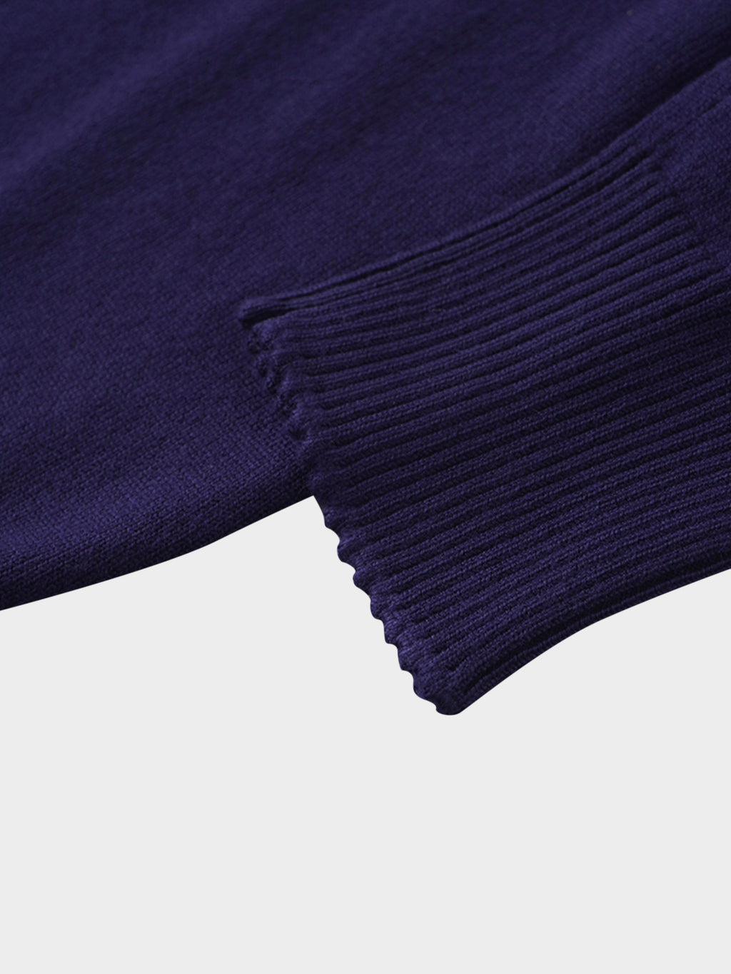 Trim Detail Crew Crop Cardigan-Navy