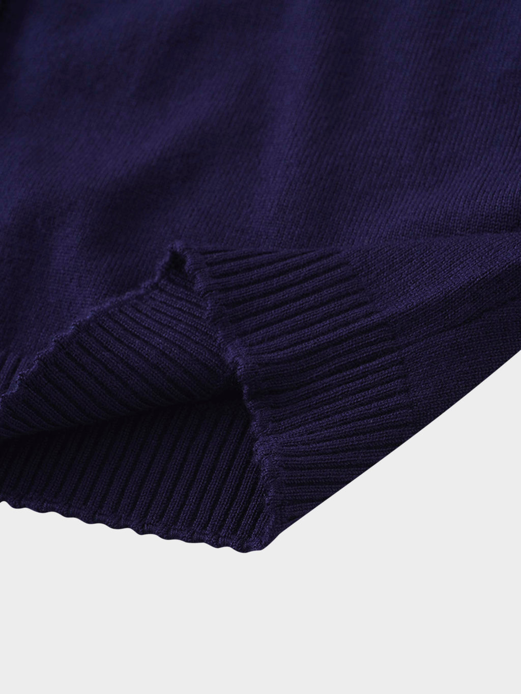 Trim Detail Crew Crop Cardigan-Navy