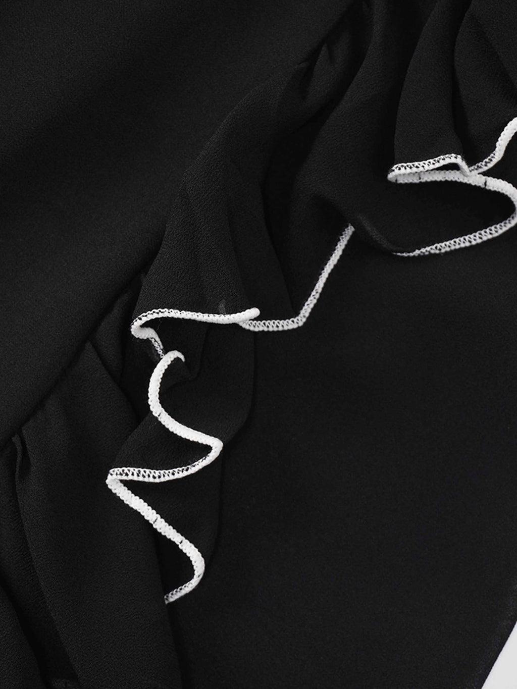 Asymmetrical Hem Dress-Black