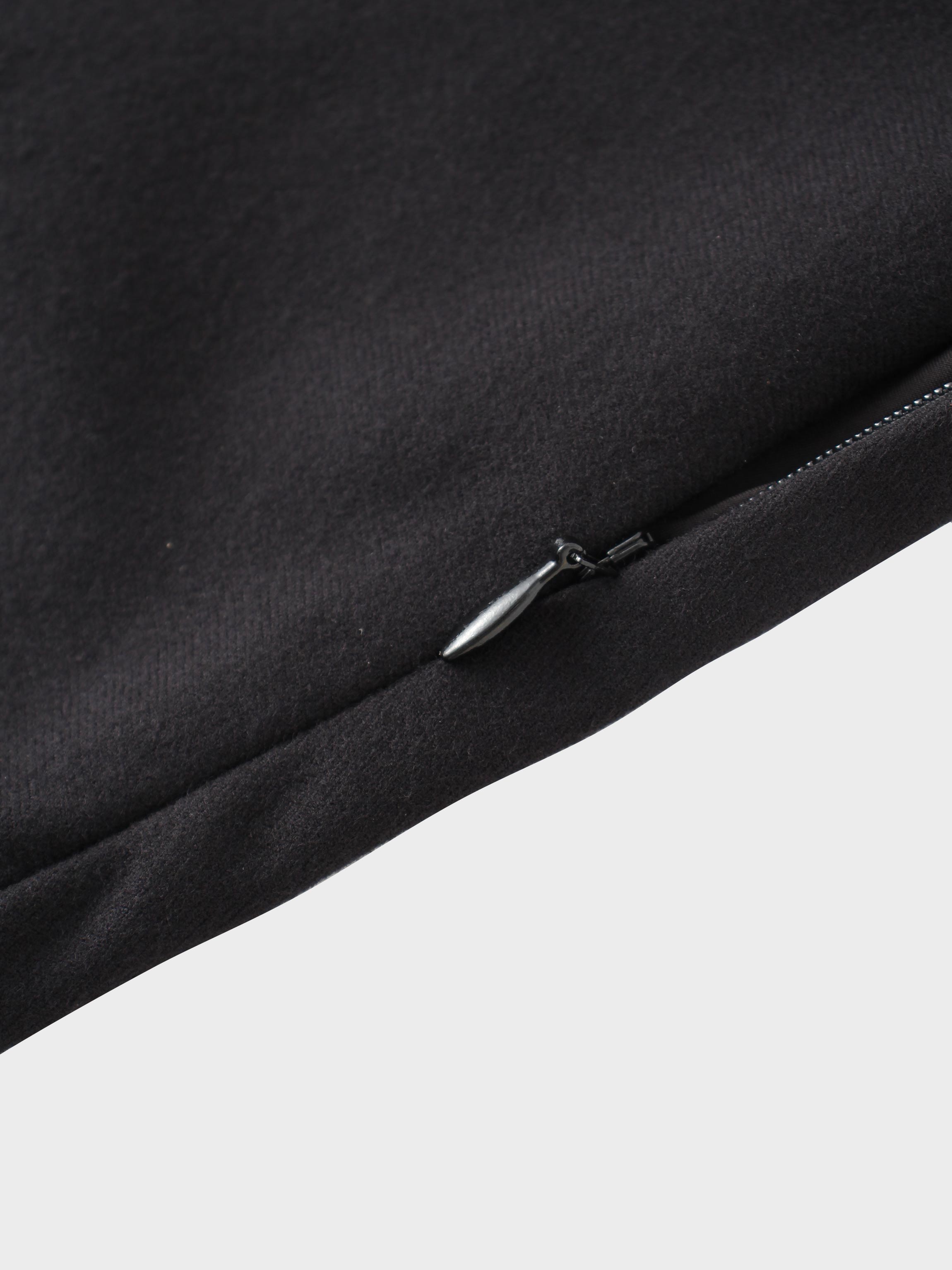 Basic A-Line Seamed Maxi Skirt-Black