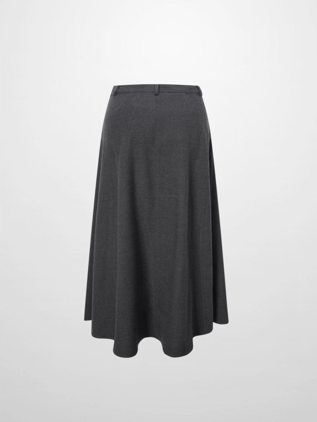 Wool Blend Yoke Skirt 26"-Grey