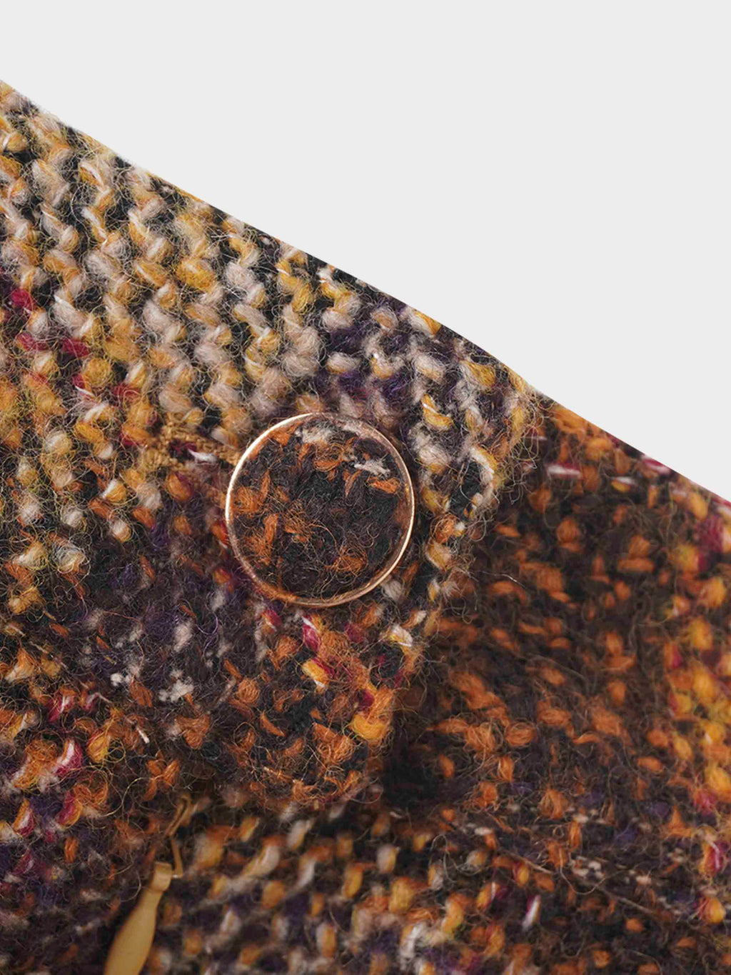 Straight Maxi Skirt-Brown Plaid