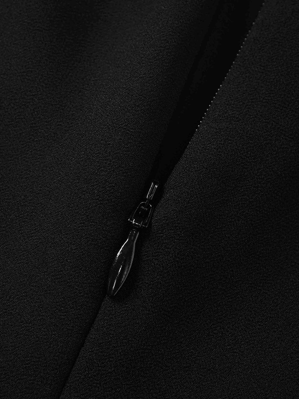 Asymmetrical Hem Dress-Black