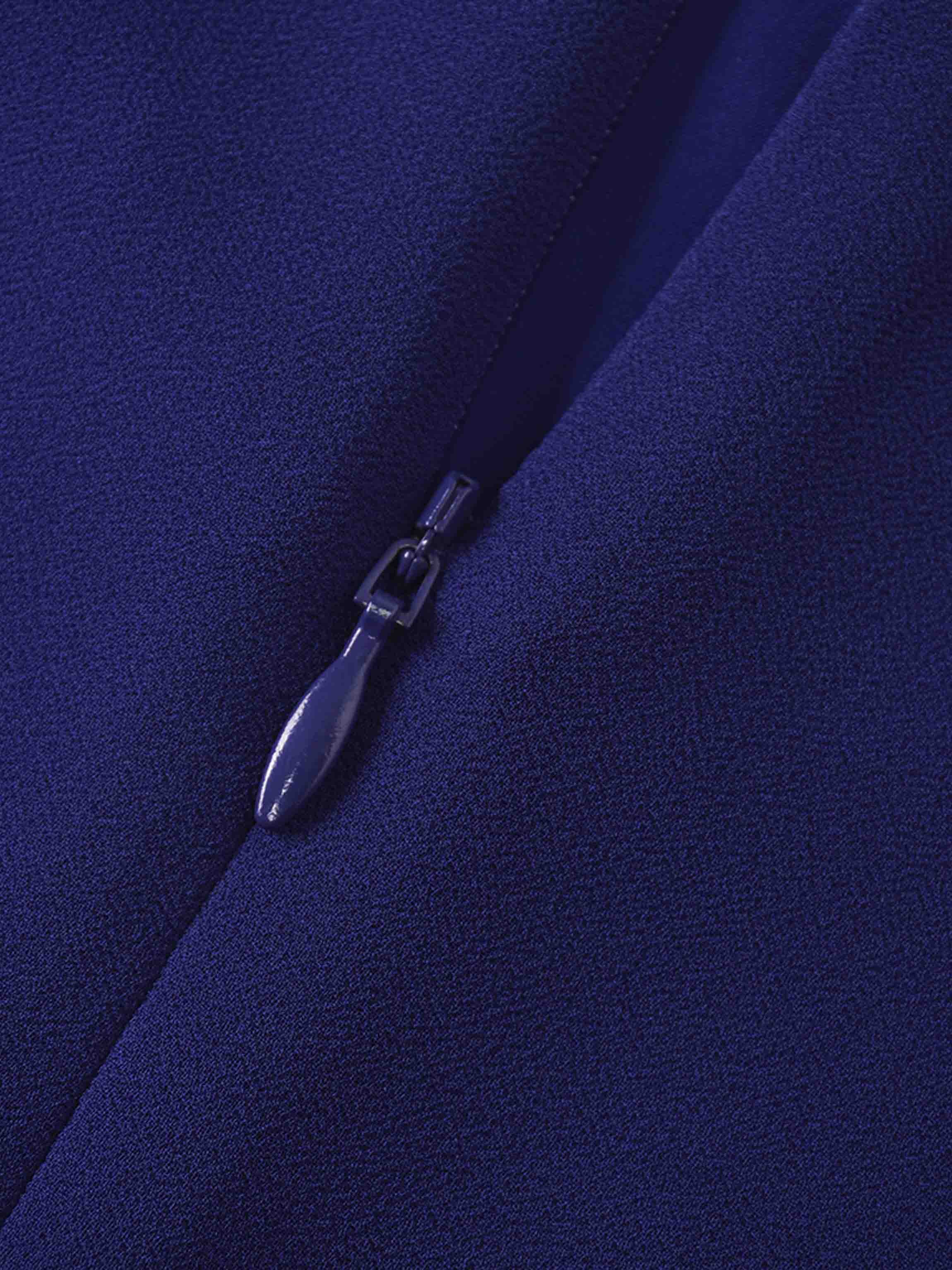 Asymmetrical Hem Dress-Medieval Blue