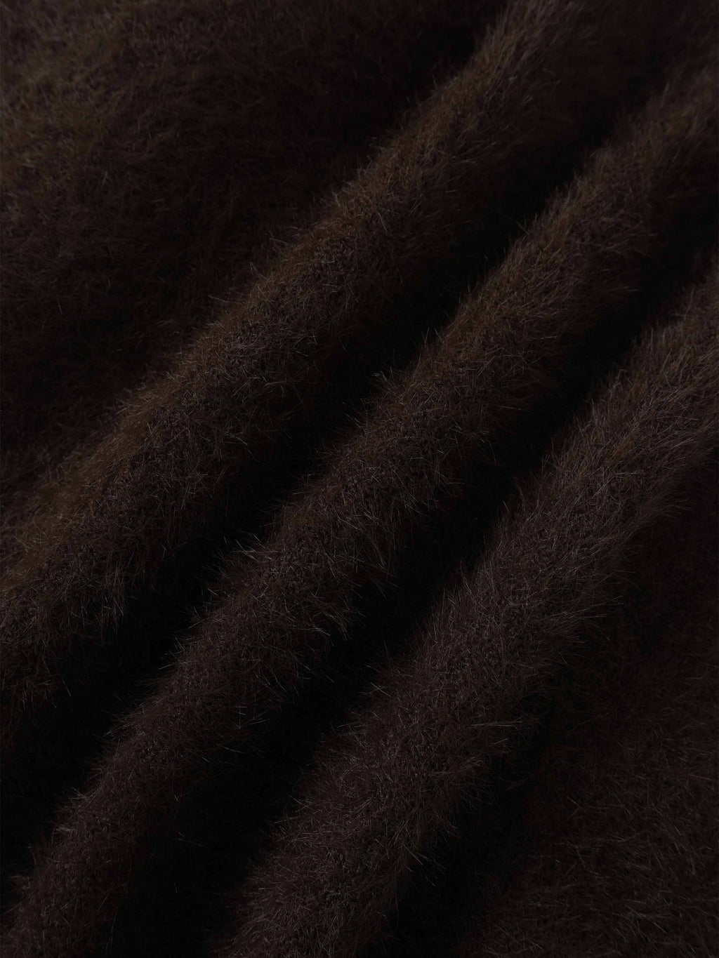 Mohair Shawl Collar Cardigan-Brown