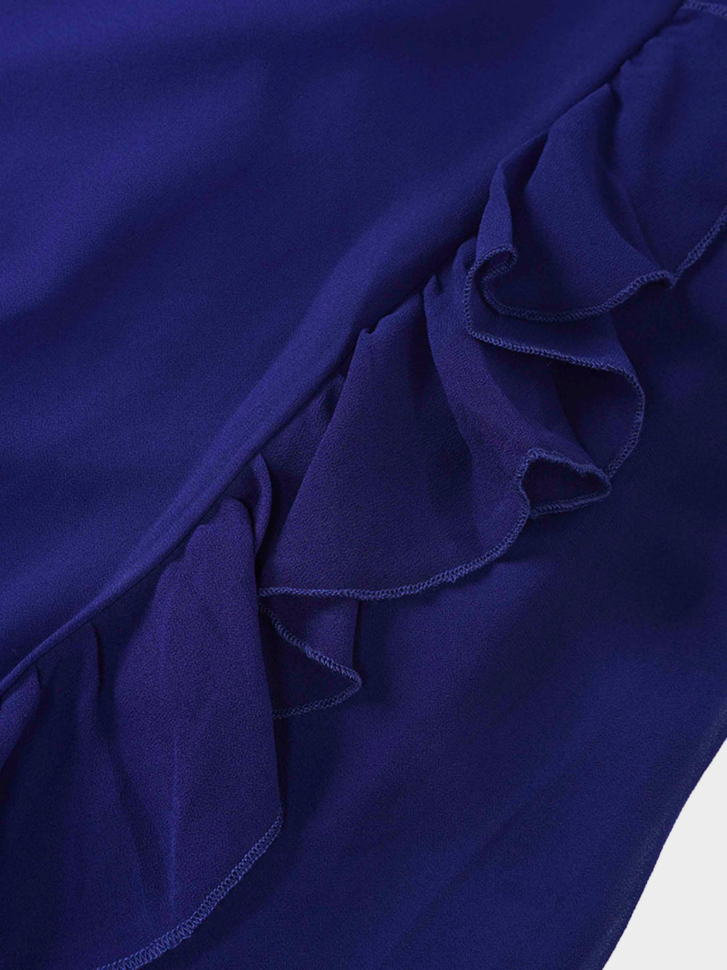 Asymmetrical Hem Dress-Medieval Blue