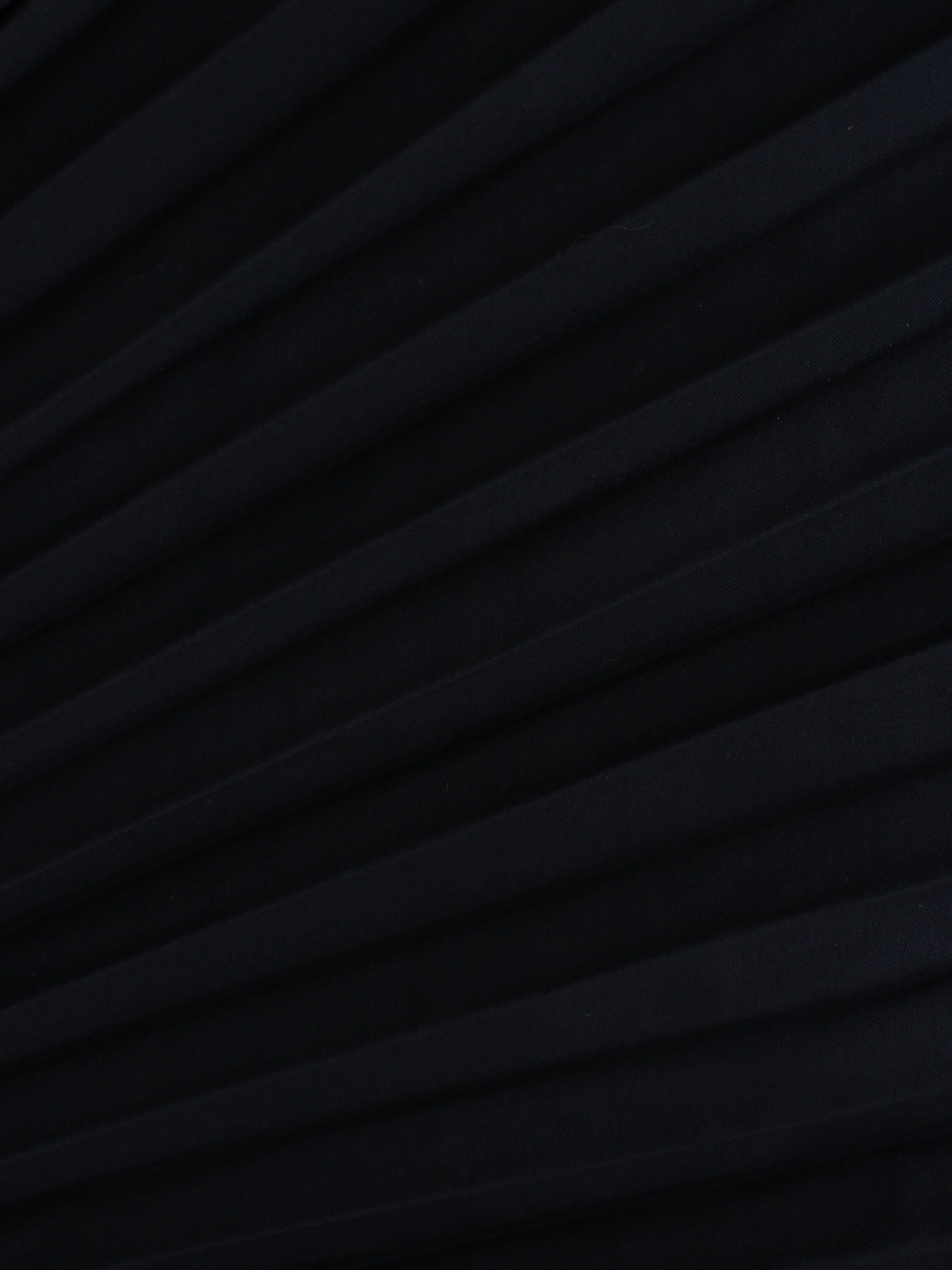 Pleated Slip Dress-Navy