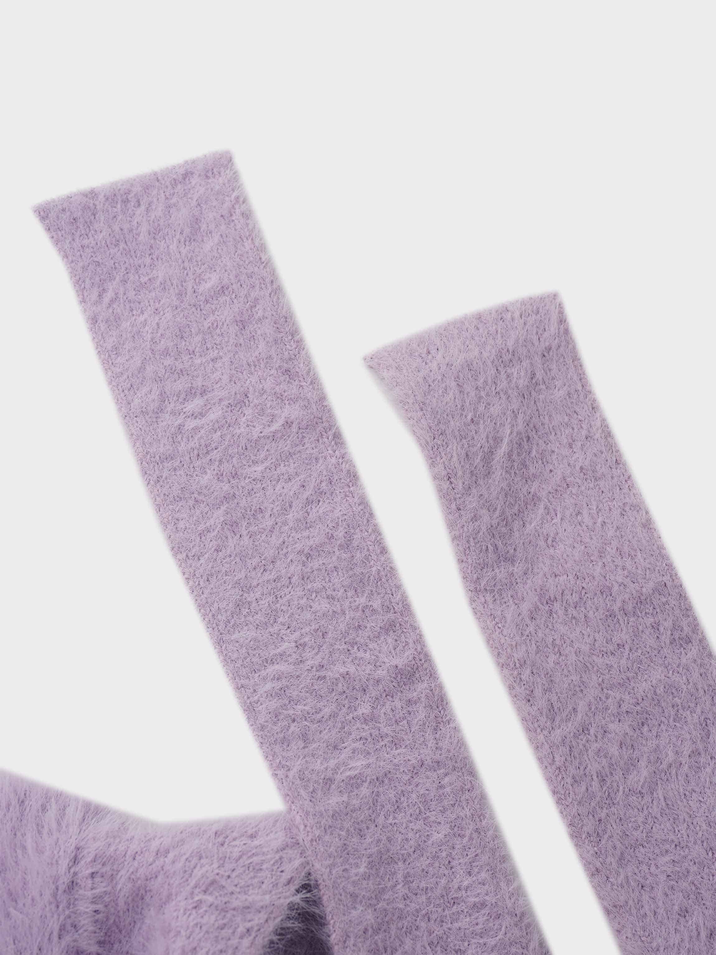 Mohair Shawl Collar Cardigan-Lavander