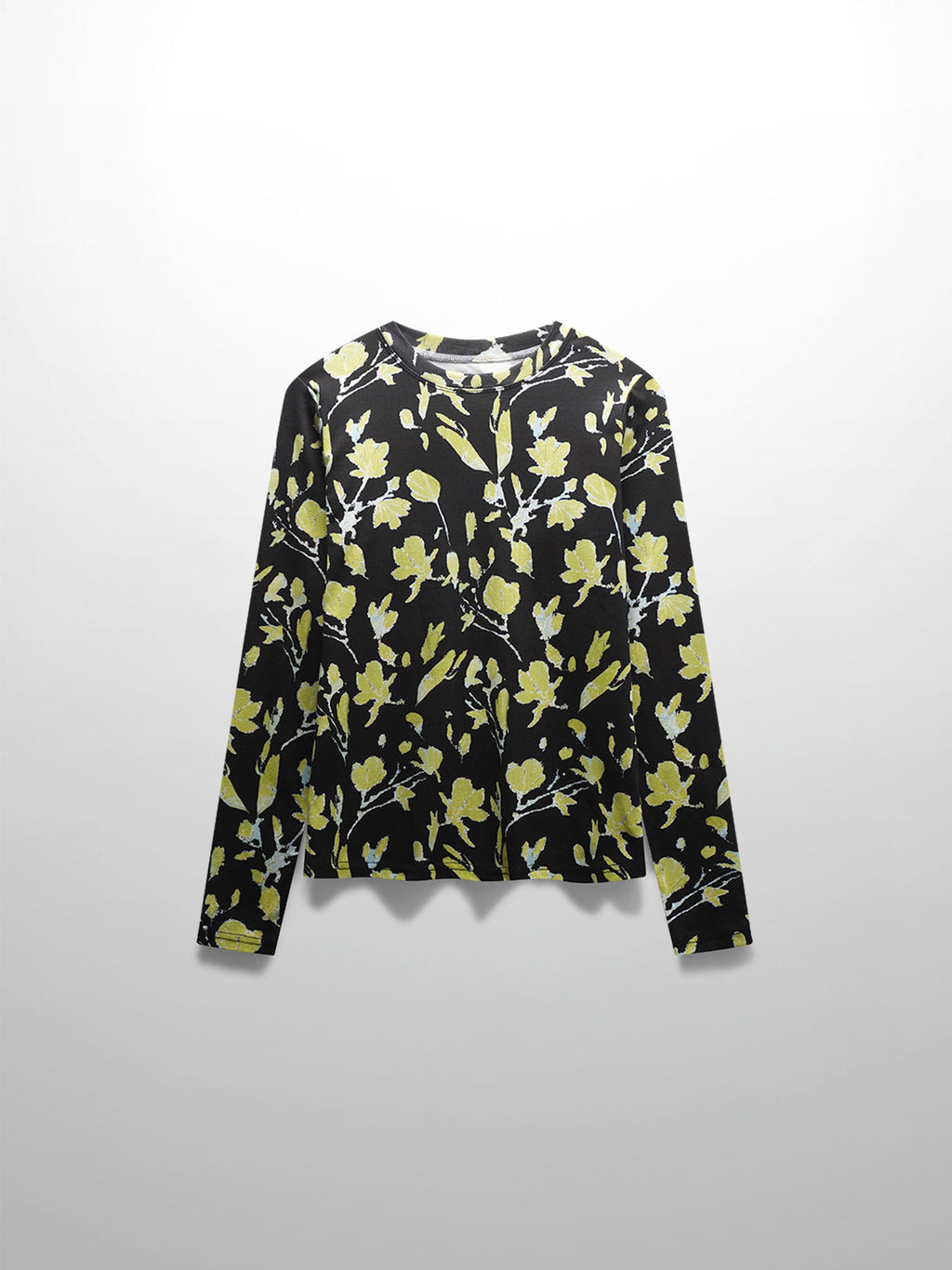 Basic Printed T-shirt-Neon Flower