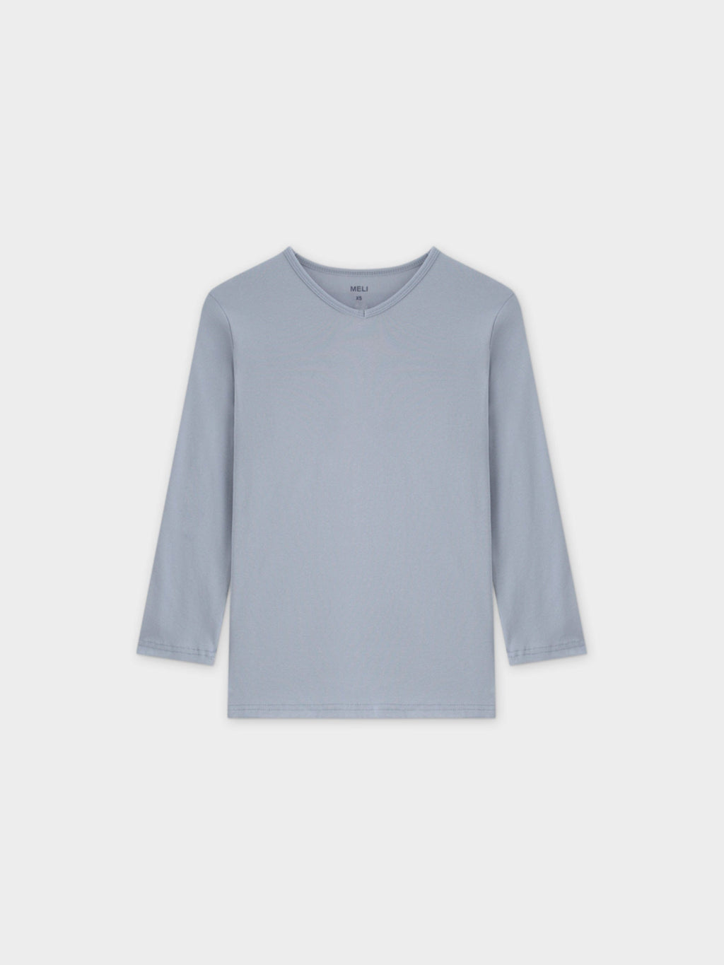 BASIC HIGH V TEE 3Q-LIGHT BLUE