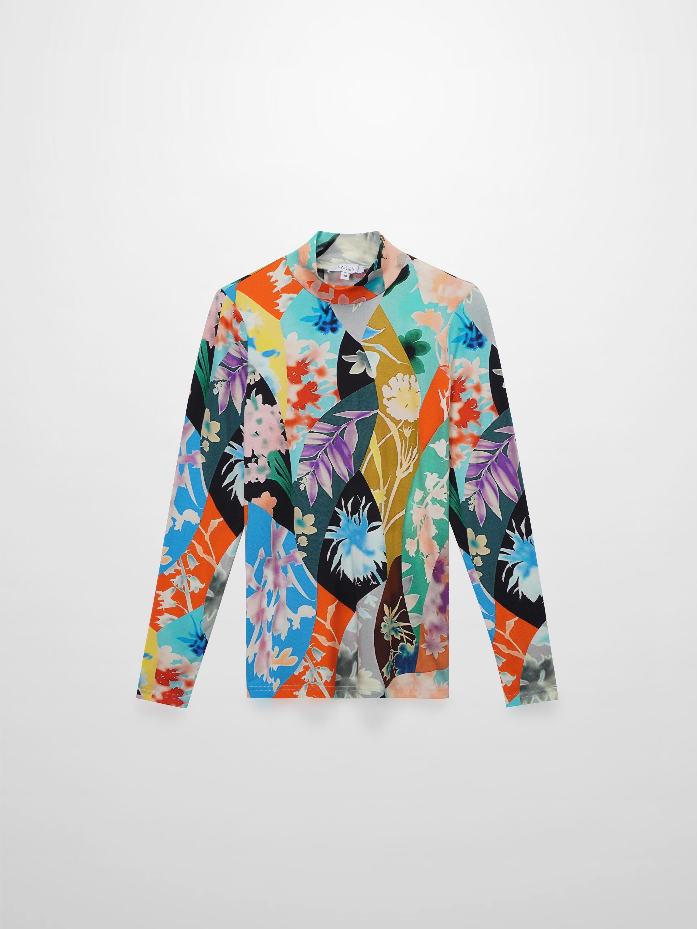 Printed Modal Turtleneck-Pop Art