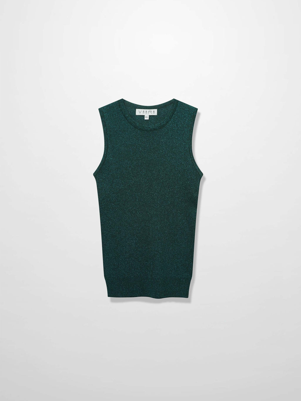 Lurex Sleeveless Sweater-Hunter Green