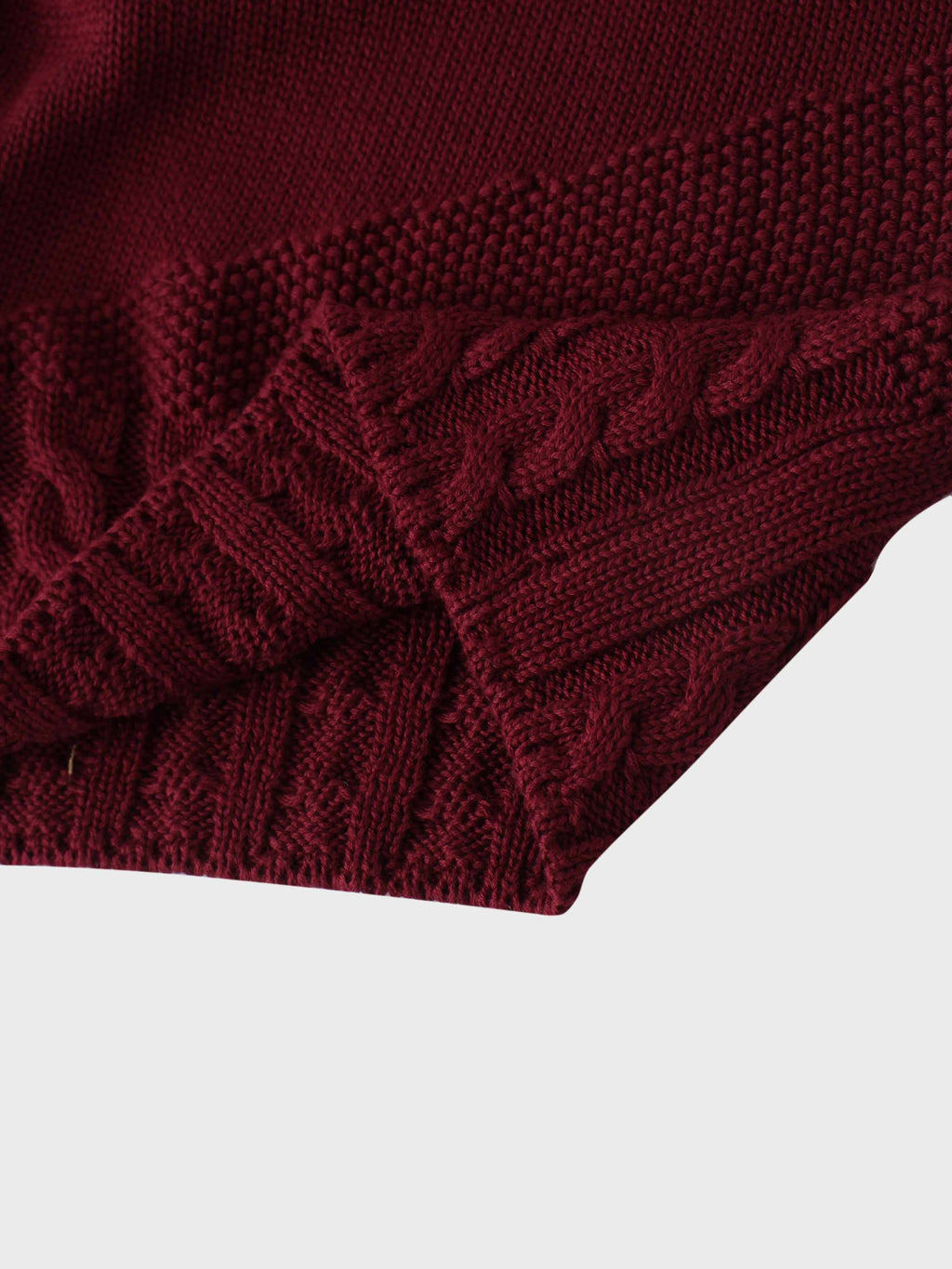 Embroidered Cardigan-Burgundy Floral