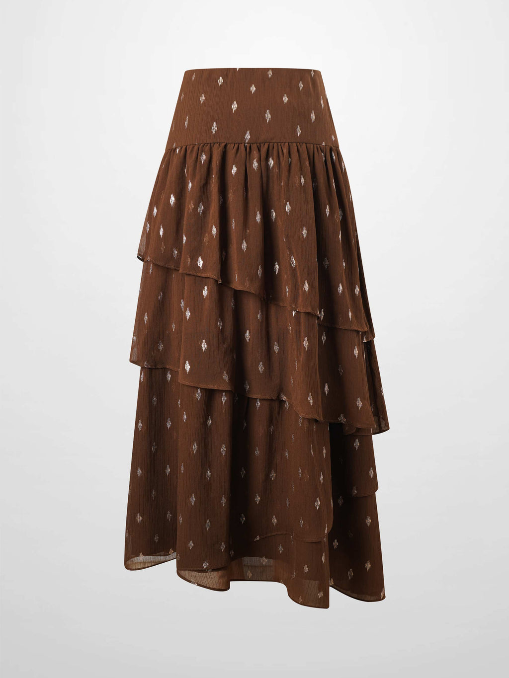 Chiffon Layered Skirt-Gold Brushed