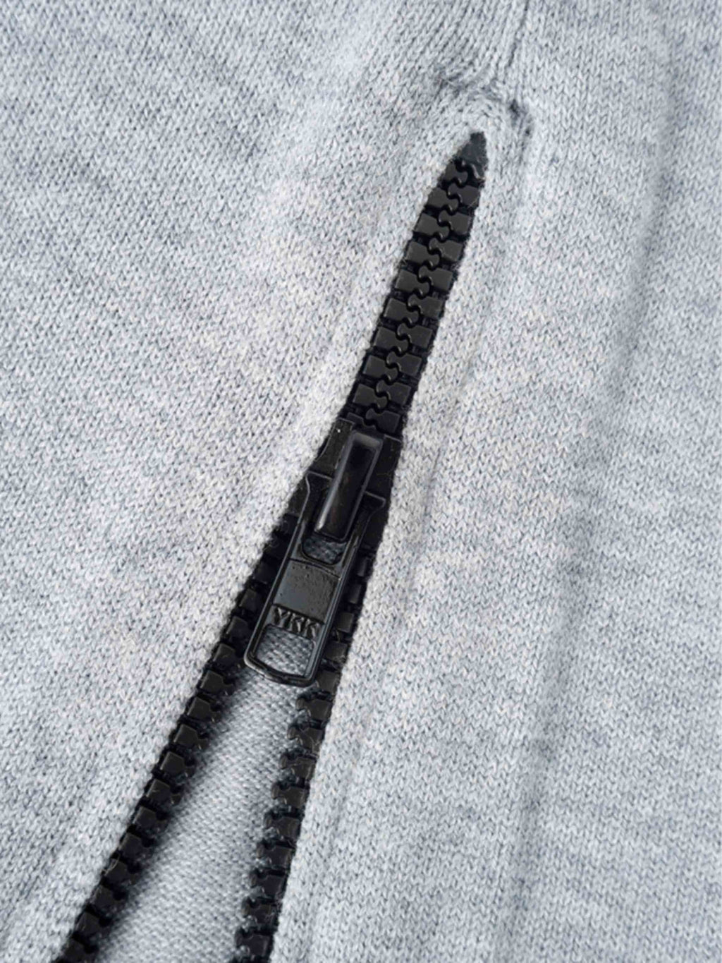 Side Zipper Straight Maxi Skirt-Grey