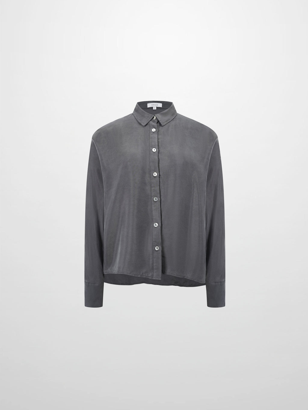 Dolman Sleeve Cupro Blouse-Grey