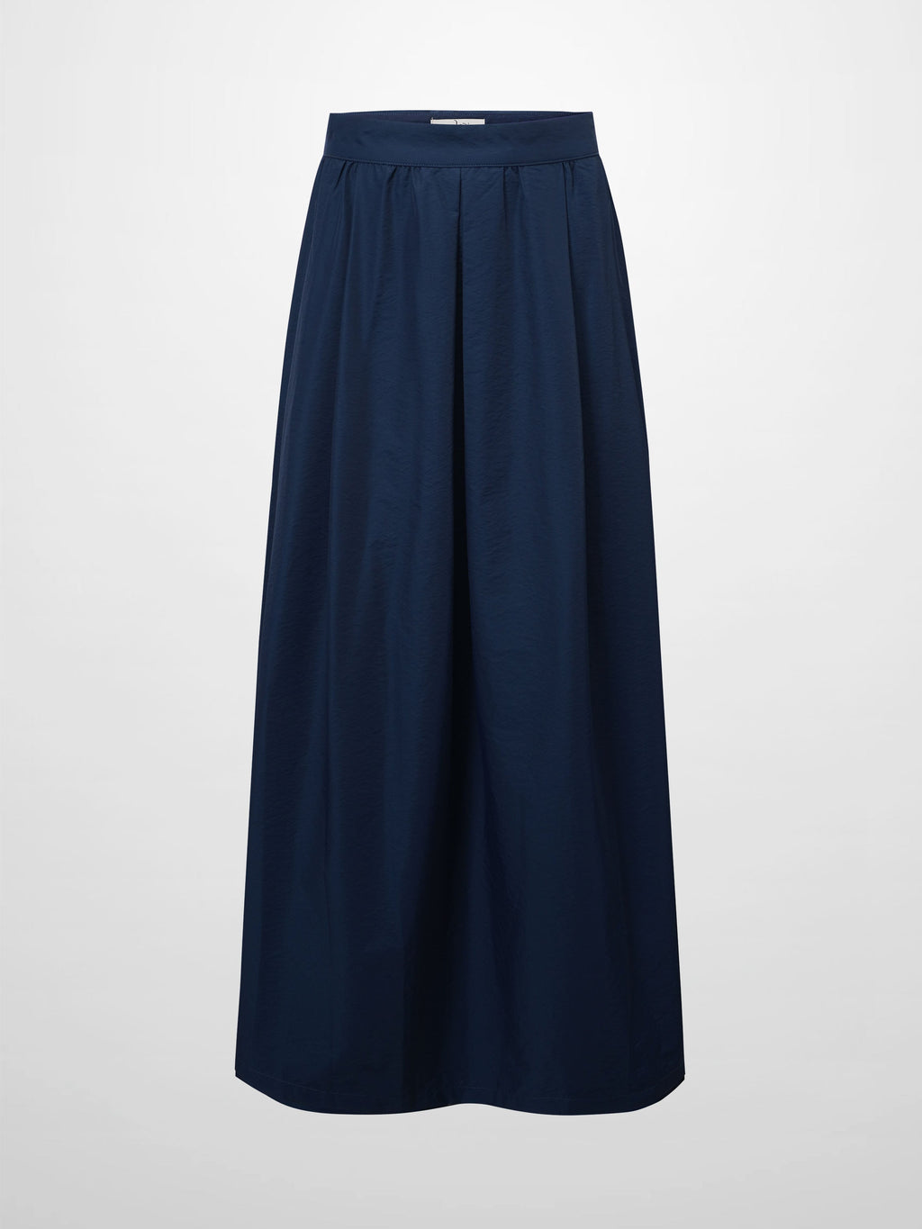 Waisted Full Taffeta Skirt-Navy