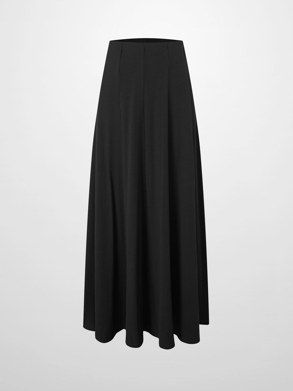 Panel Ribbed Skirt 33"-Black