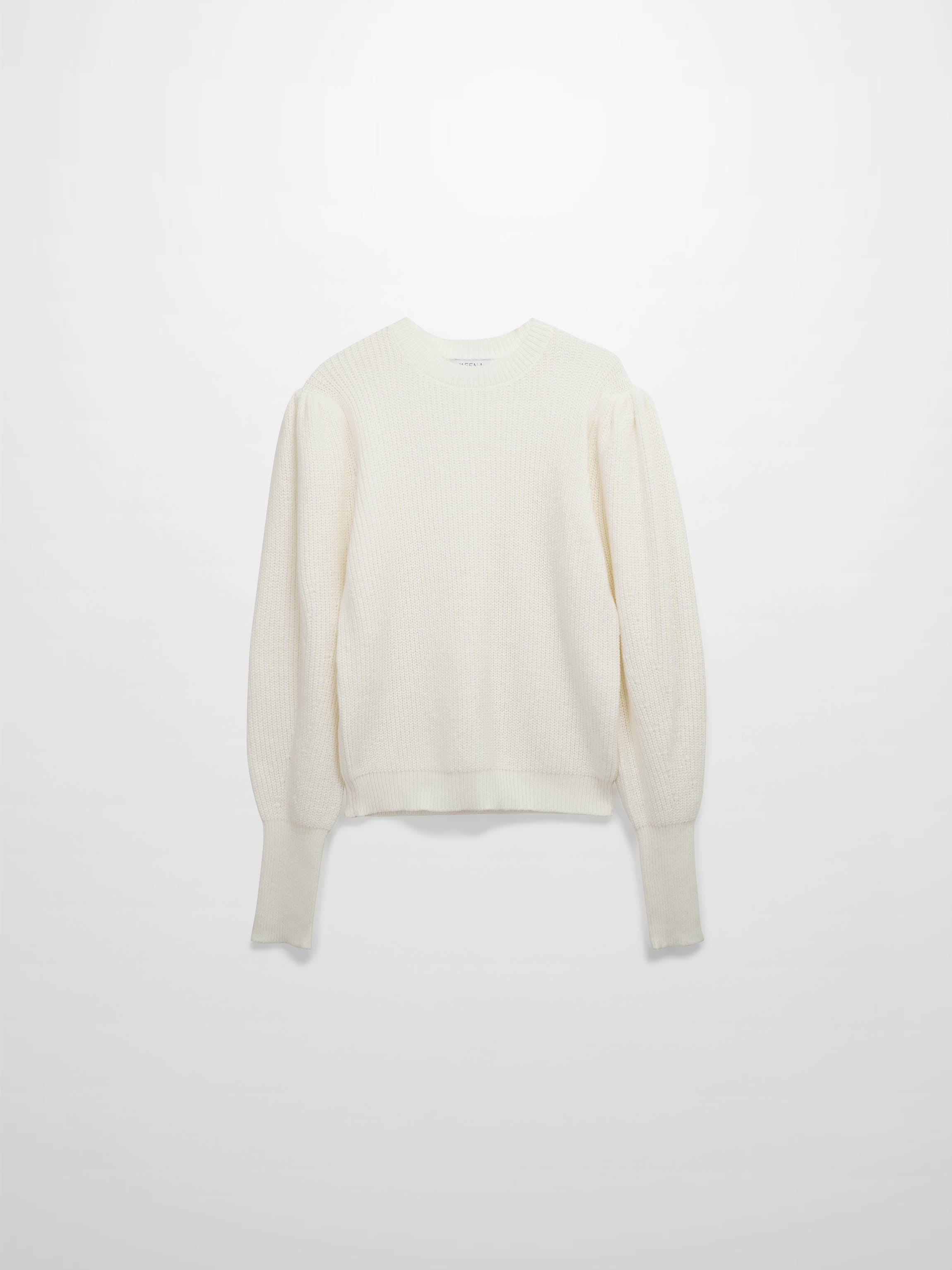 Puff Sleeve Sweater-Cream