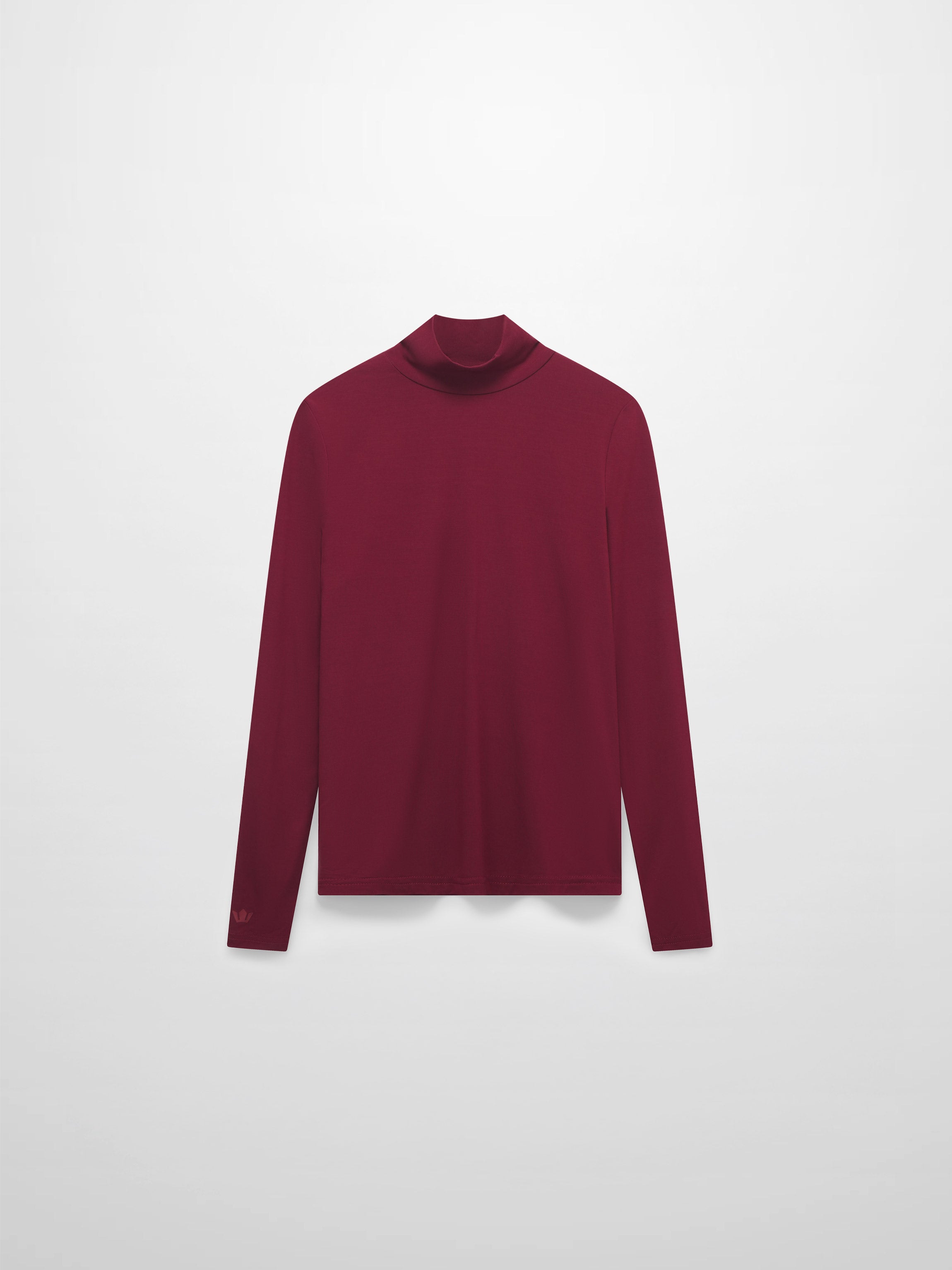 Modal Turtleneck Long Sleeve-Burgundy