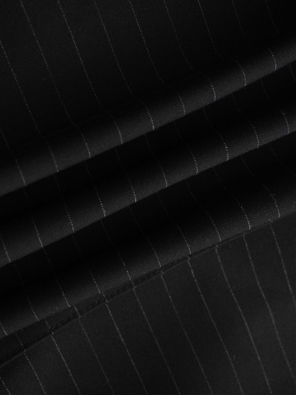 Gold Button Pinstripe Blazer-Black