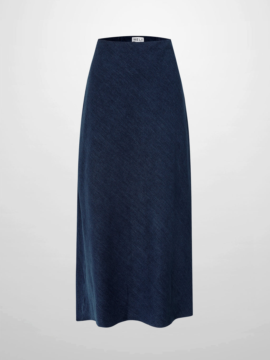 Classic Denim Skirt 37"-Dark Blue