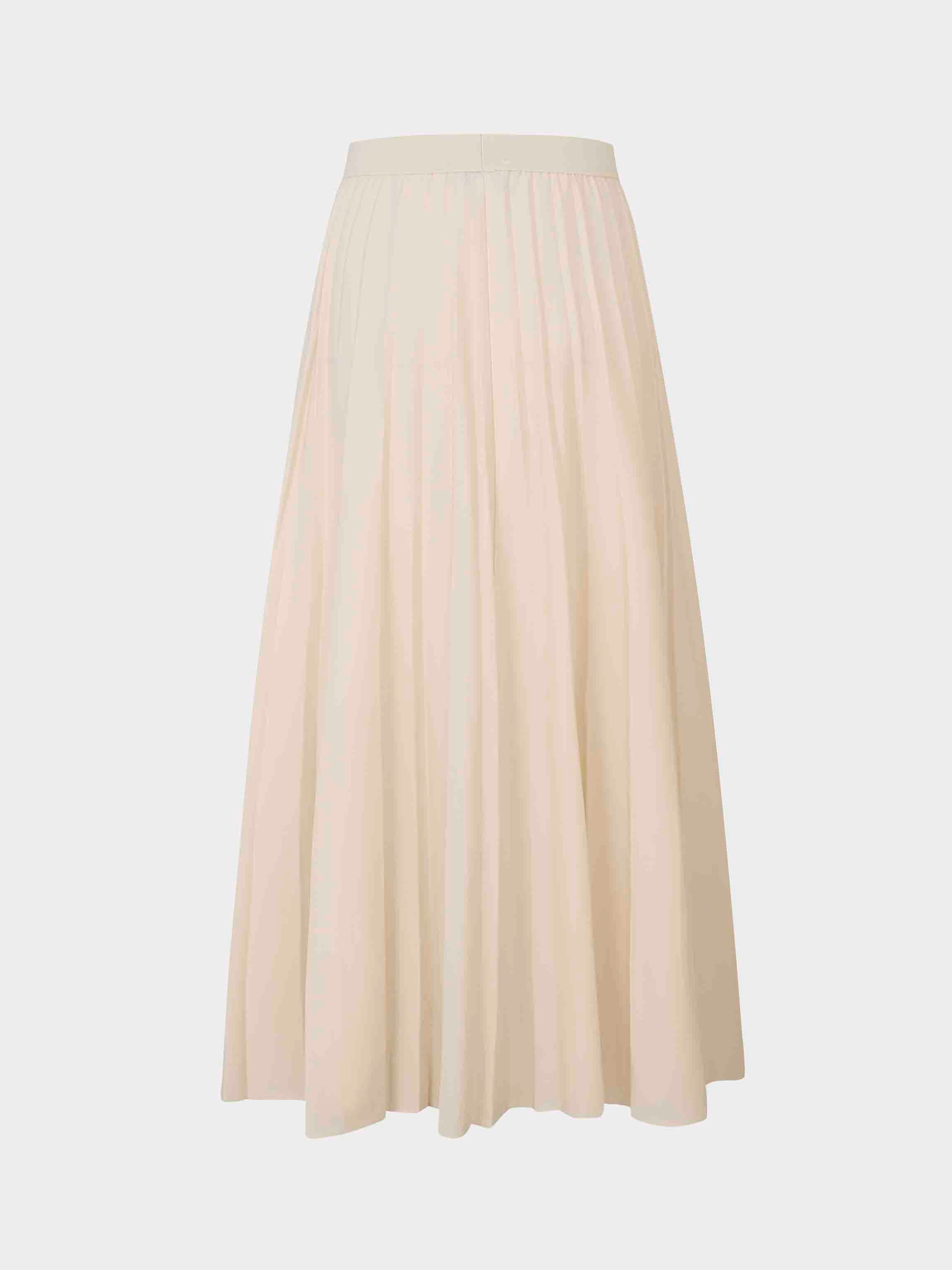 Pleated Skirt 37"-Ivory
