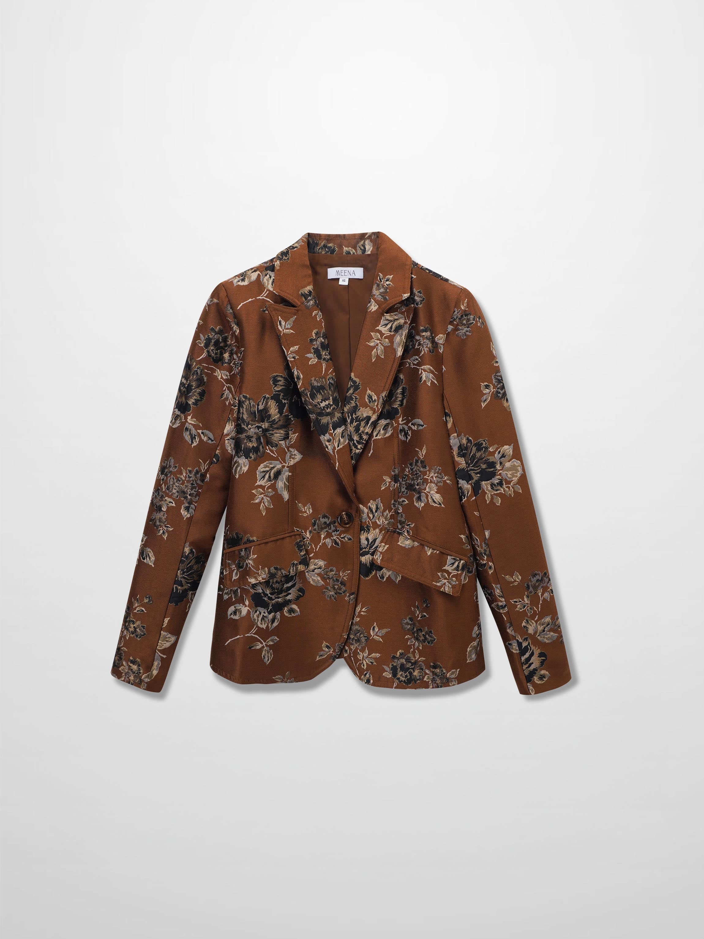 Brocade Blazer-Copper Floral
