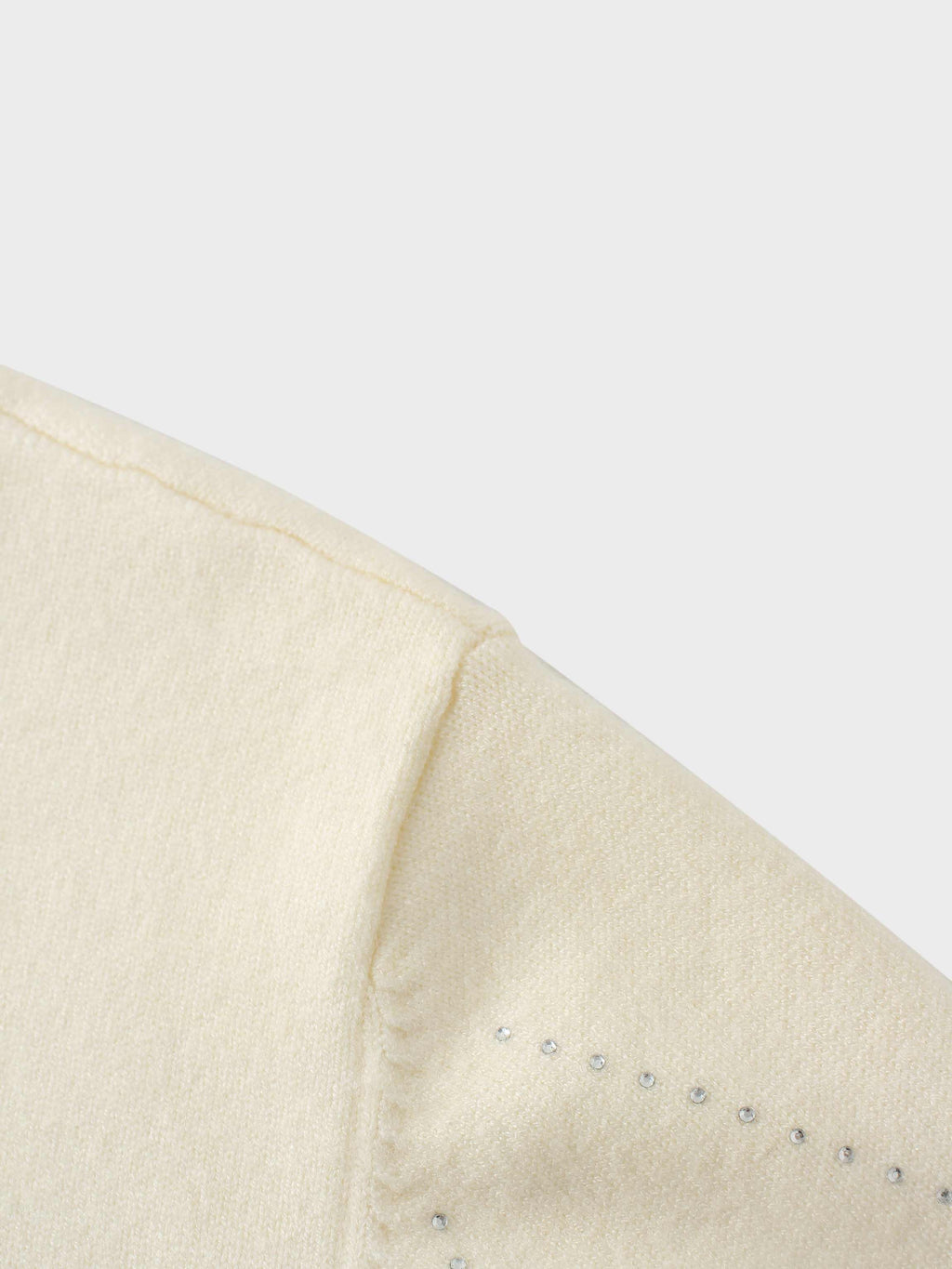 Diamond Stud Design Sweater-Ivory