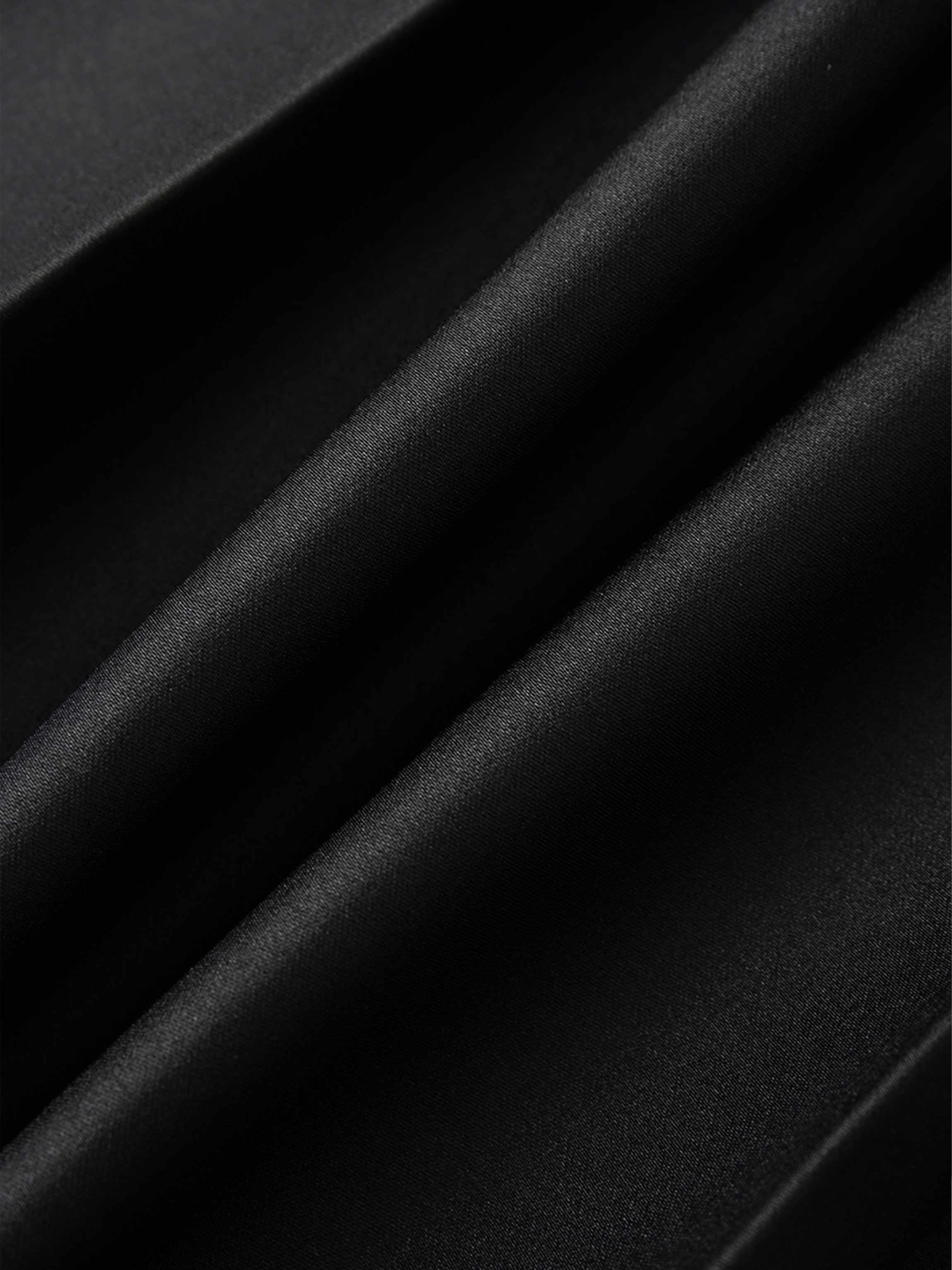 Lux Satin Pleated Skirt 26"-Black