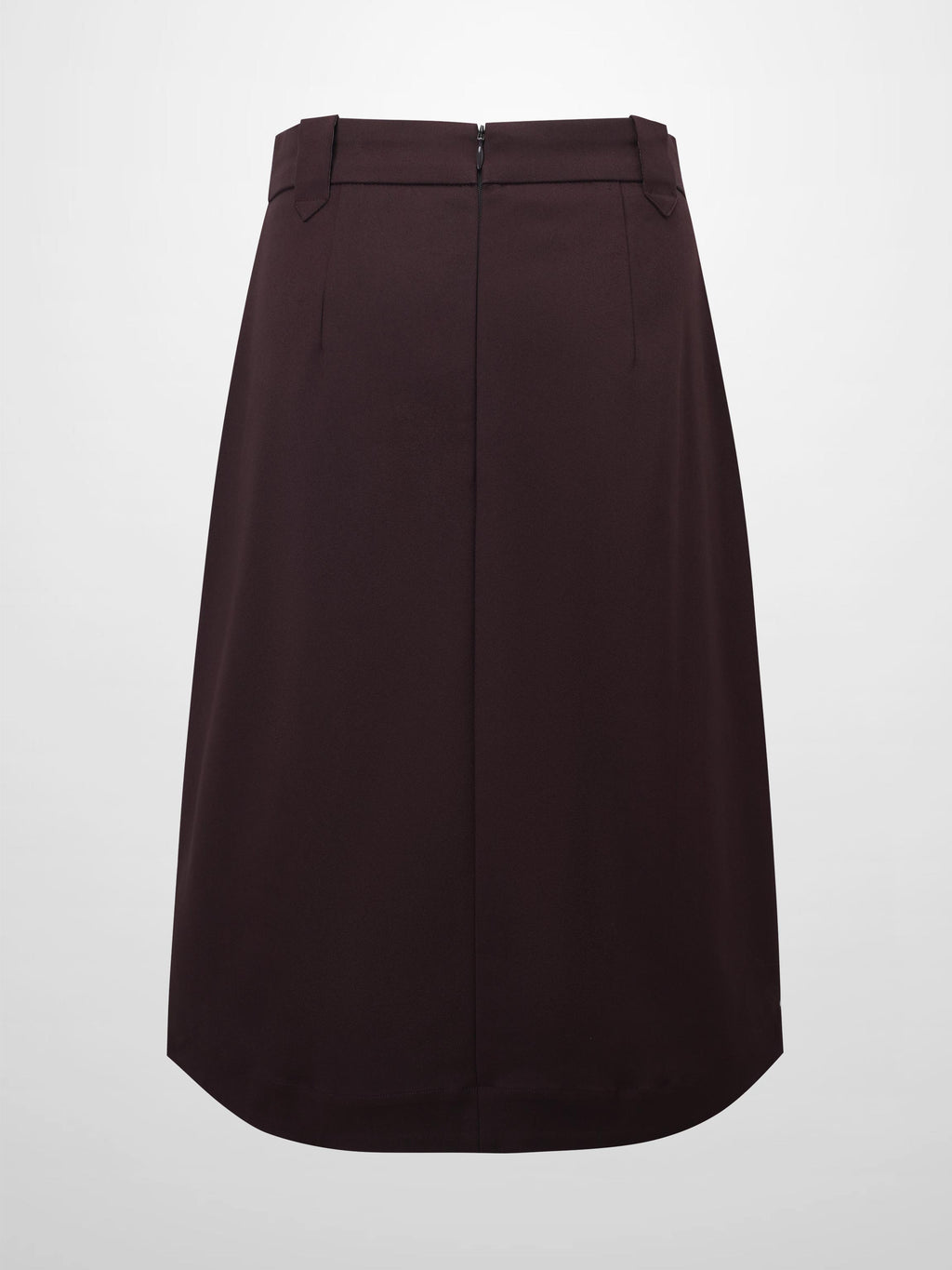 Basic A-Line Skirt-Brown